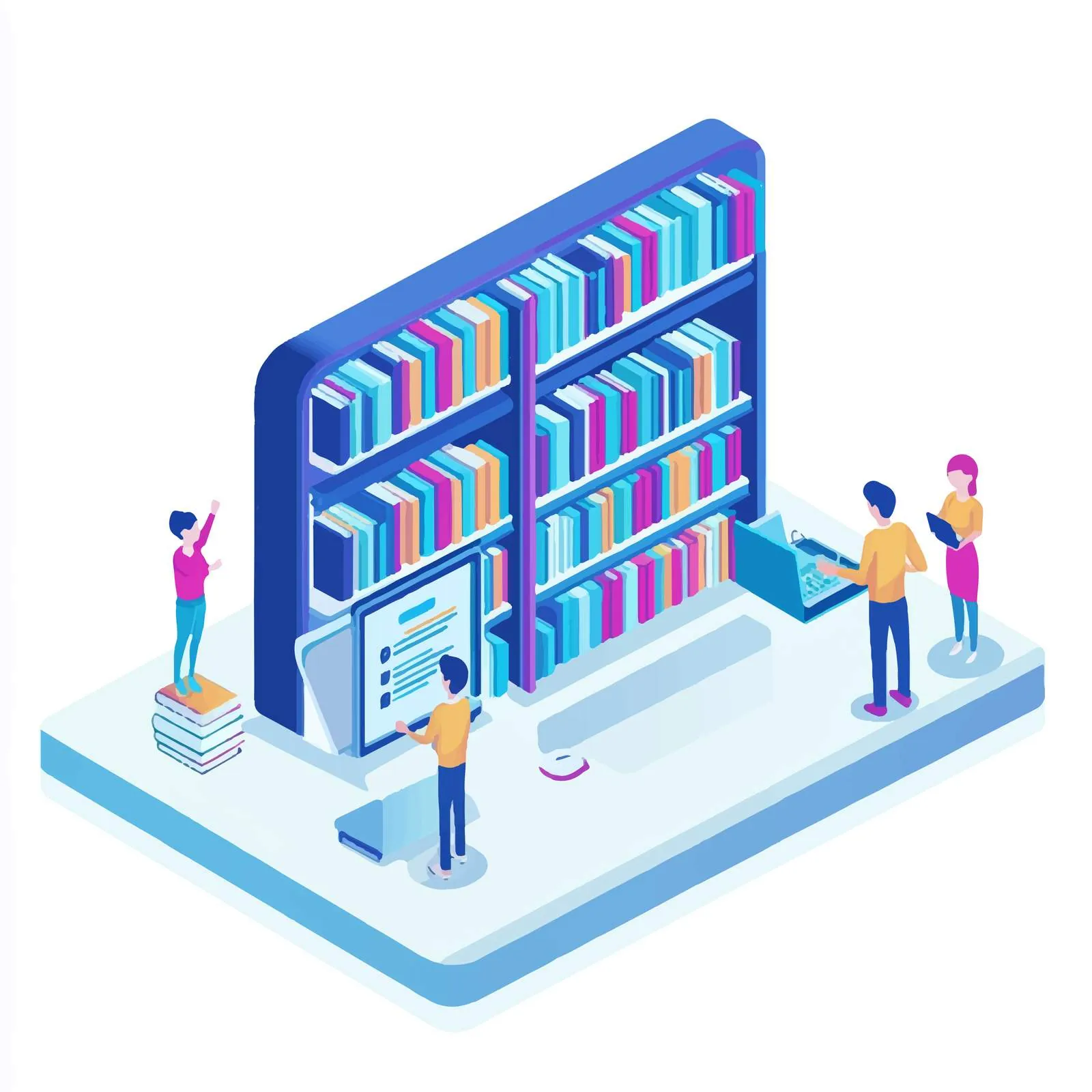 Creative Web Banner with Tiny People — free download from Dotvec