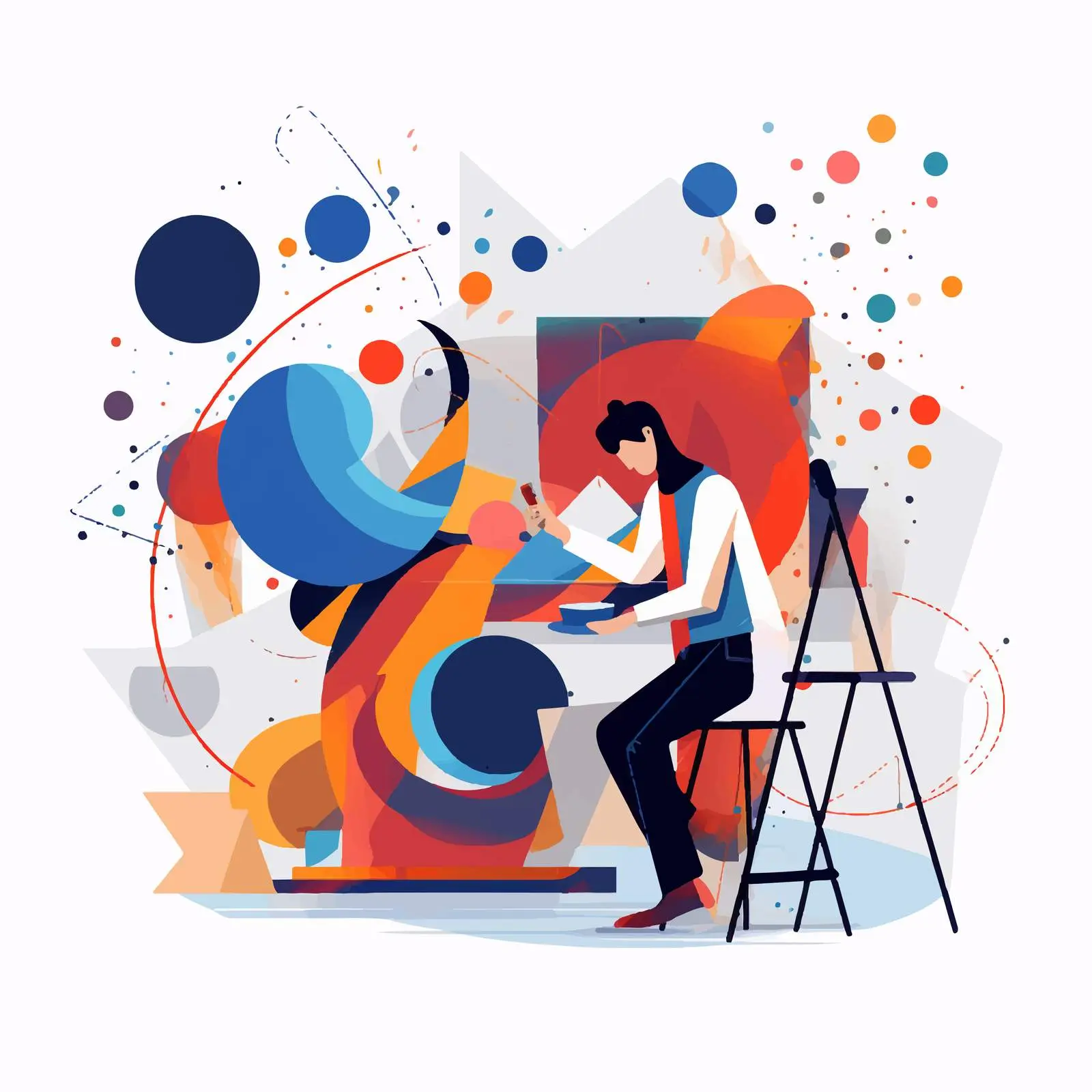 Creative Work Process with Abstract Geometry — free download from Dotvec