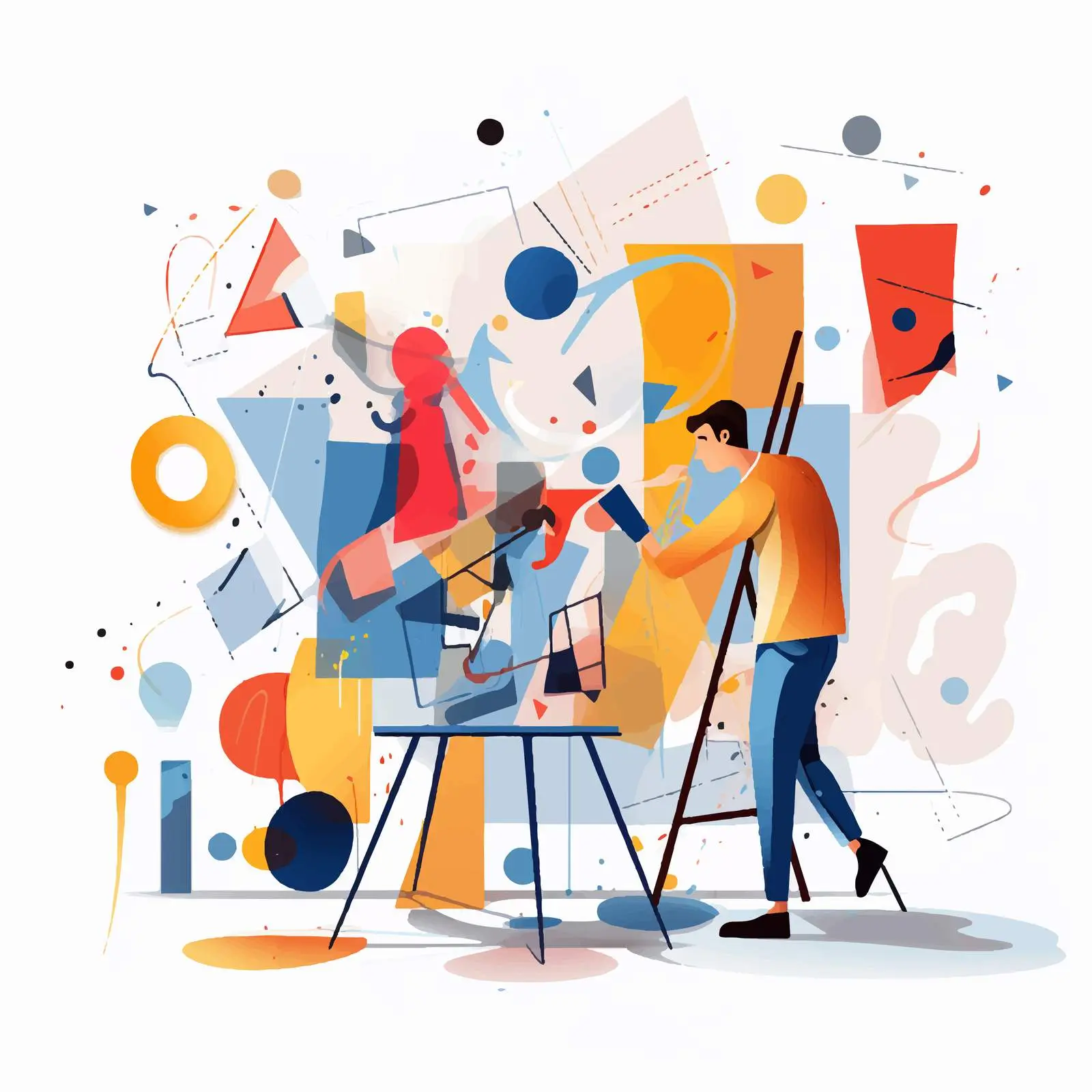 Creative Process: Abstract Geometric Design Creation — free download from Dotvec