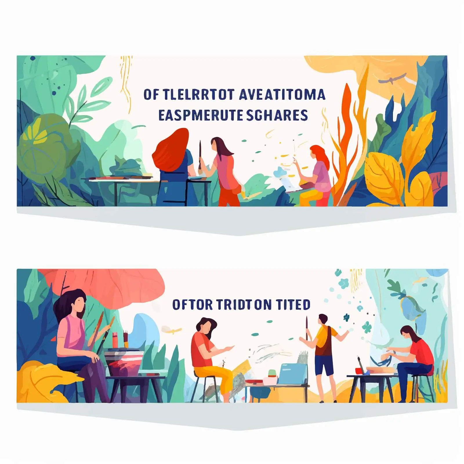 Creative Workshop Advertisement Banner Template – free art workshop image from Dotvec