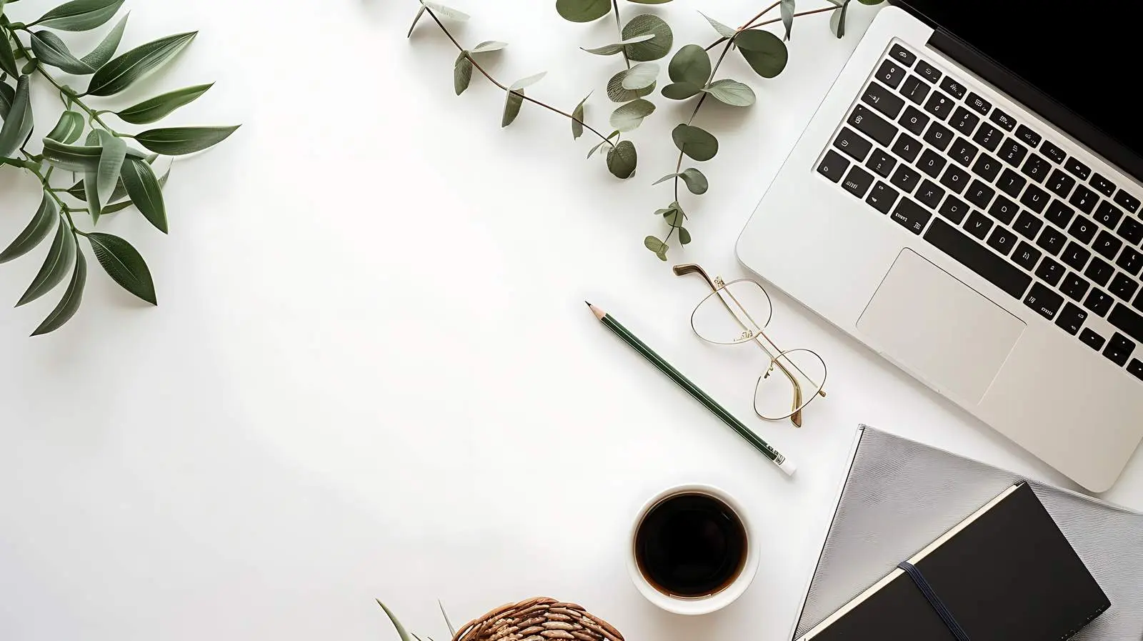 Creative Workspace with Laptop and Notebook – free team image from Dotvec