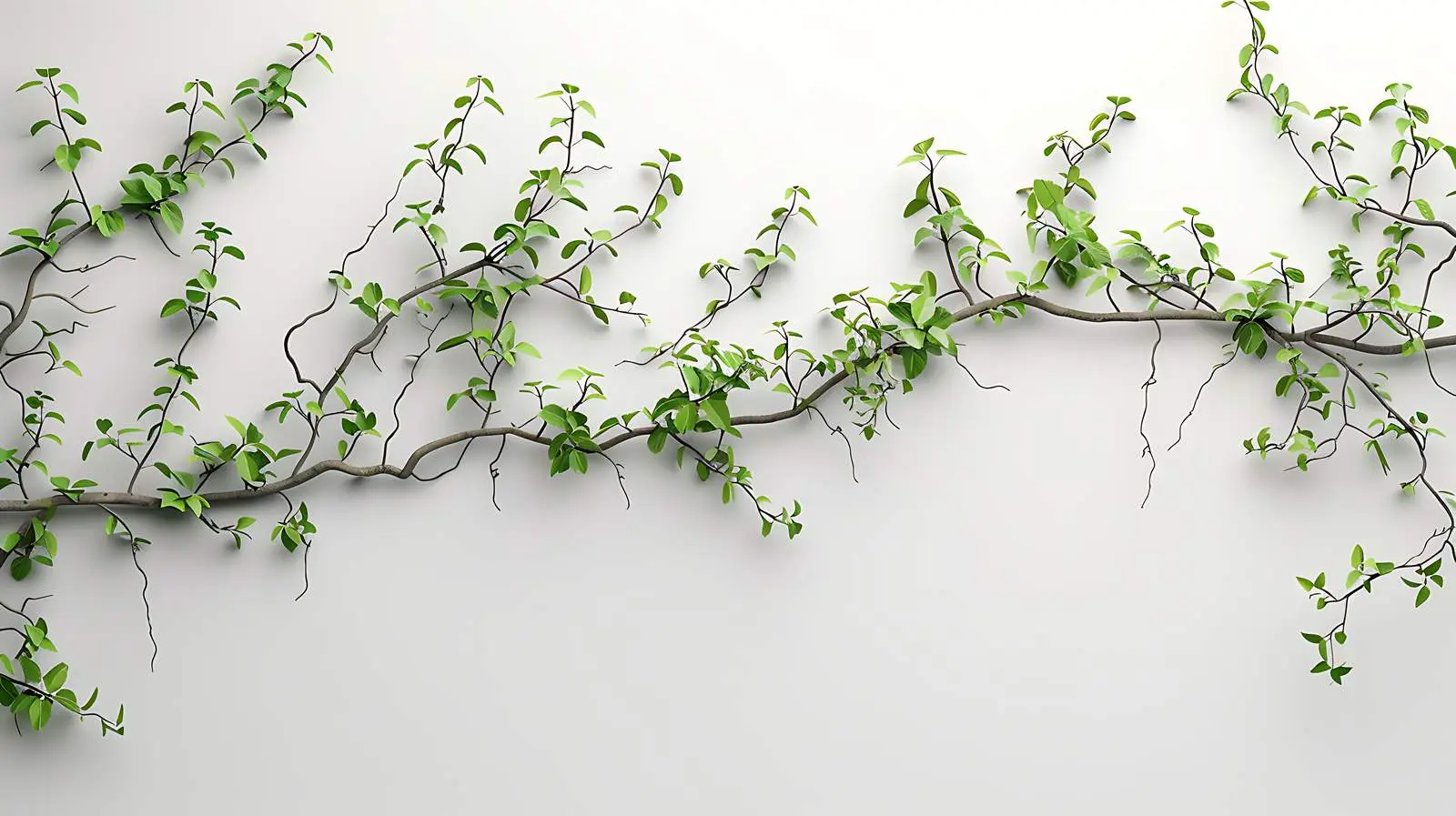 Creeper Branches on Grey Wall Isolated on White — free download from Dotvec