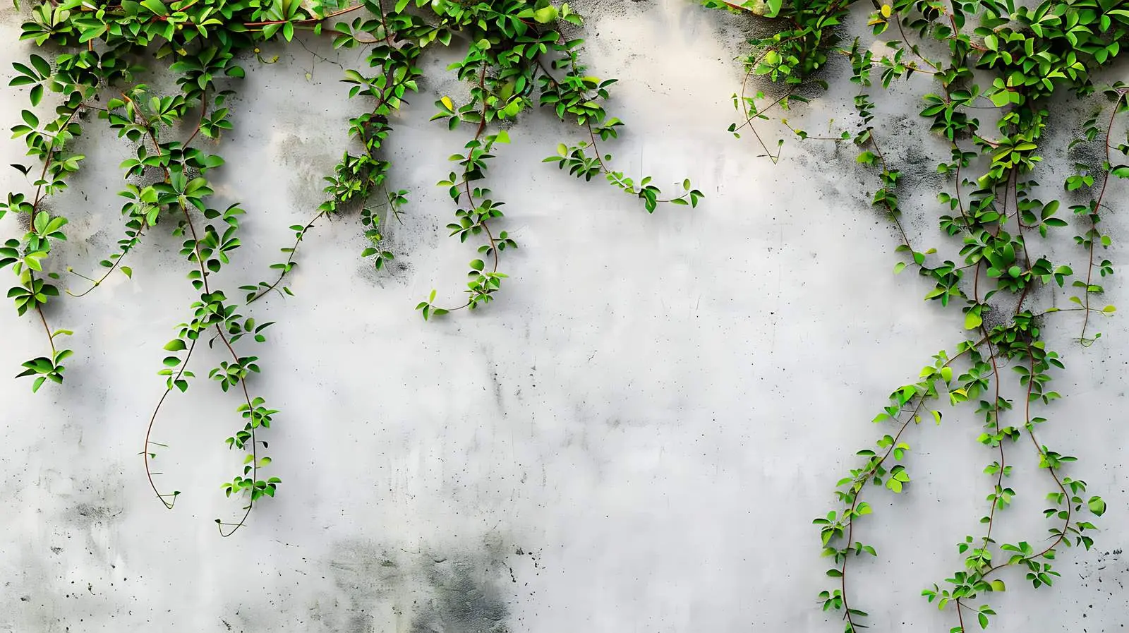 Creeper Branches on Grey Wall with Space — free download from Dotvec