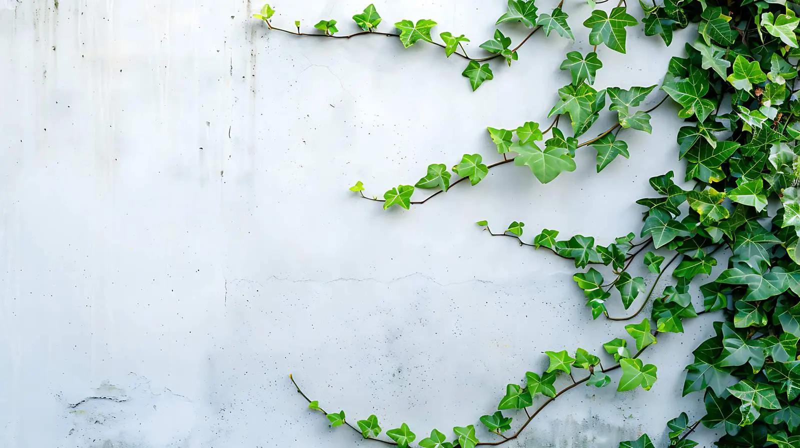 Creeper Branches with Green Leaves on Concrete Wall – free outdoor plants image from Dotvec