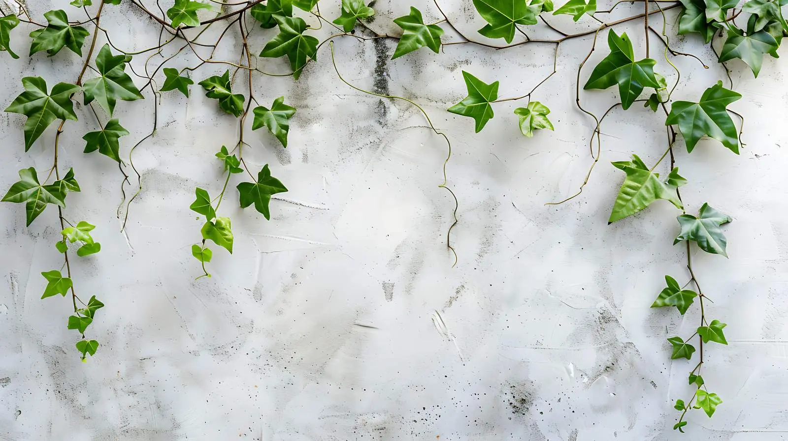 Creeper Branches on Concrete Wall with Green Leaves – free vine image from Dotvec