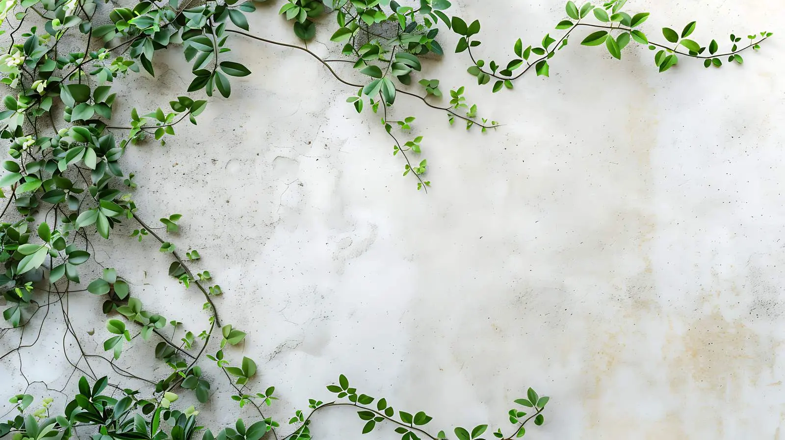 Creeper Branches with Green Leaves on Concrete Wall – free vine image from Dotvec