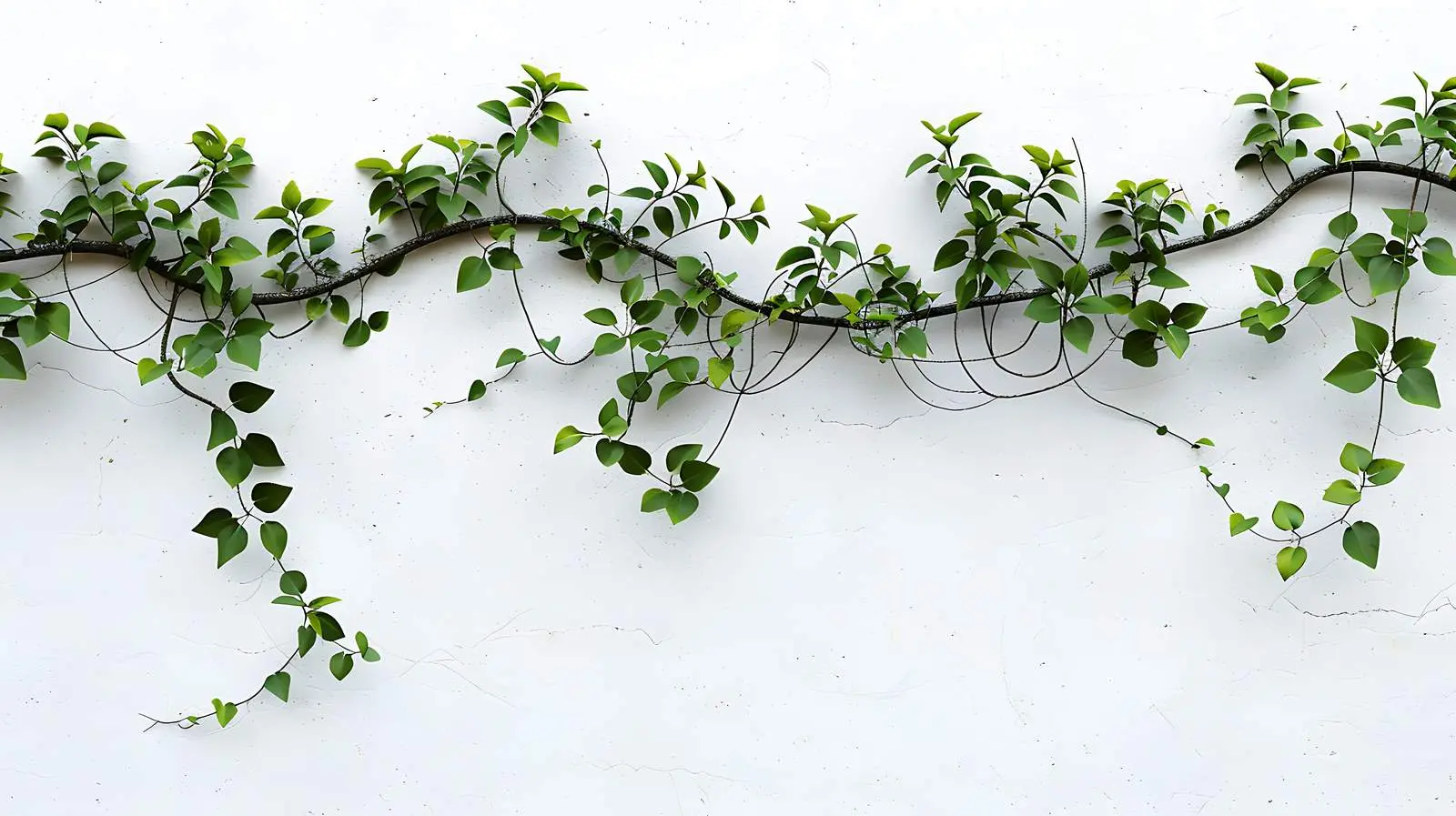 Creeper Branches with Green Leaves on Wall – free vine image from Dotvec