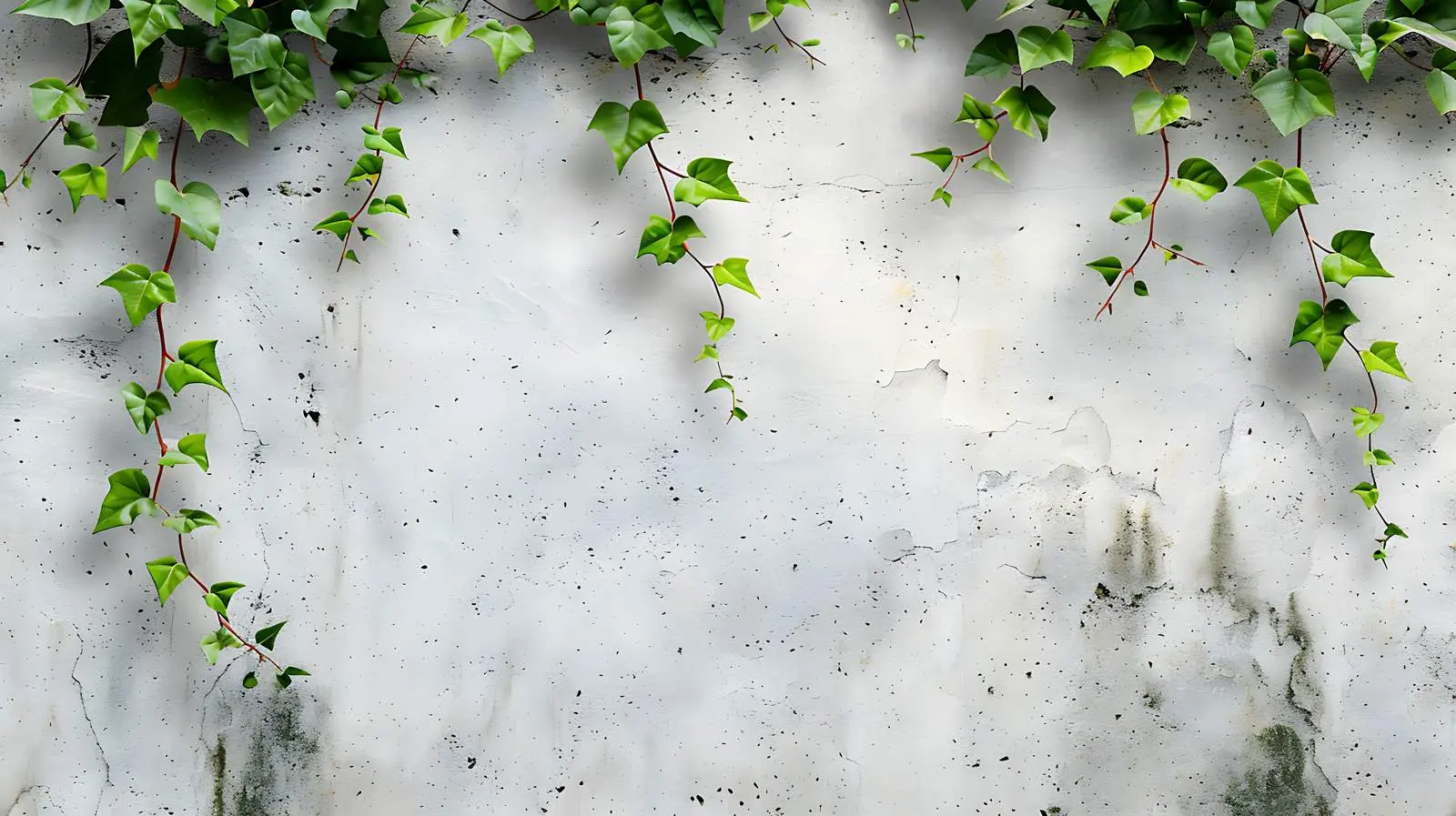 Creeper Branches with Green Leaves on Concrete Wall – free vine image from Dotvec