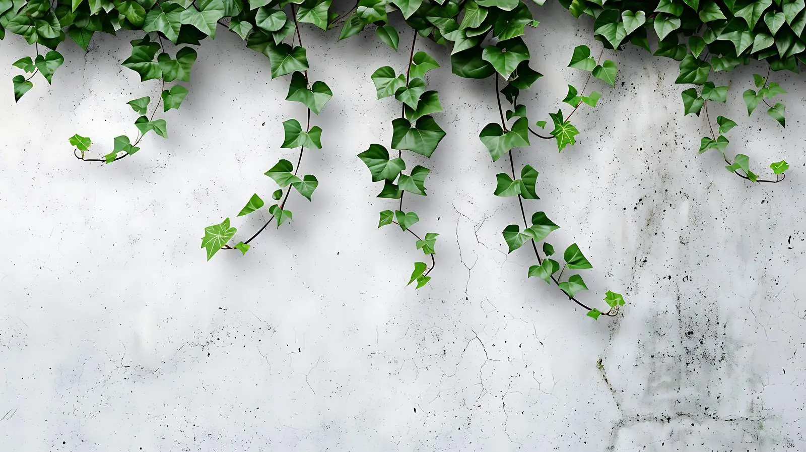 Creeper Branches on Concrete Wall with Green Leaves — free download from Dotvec