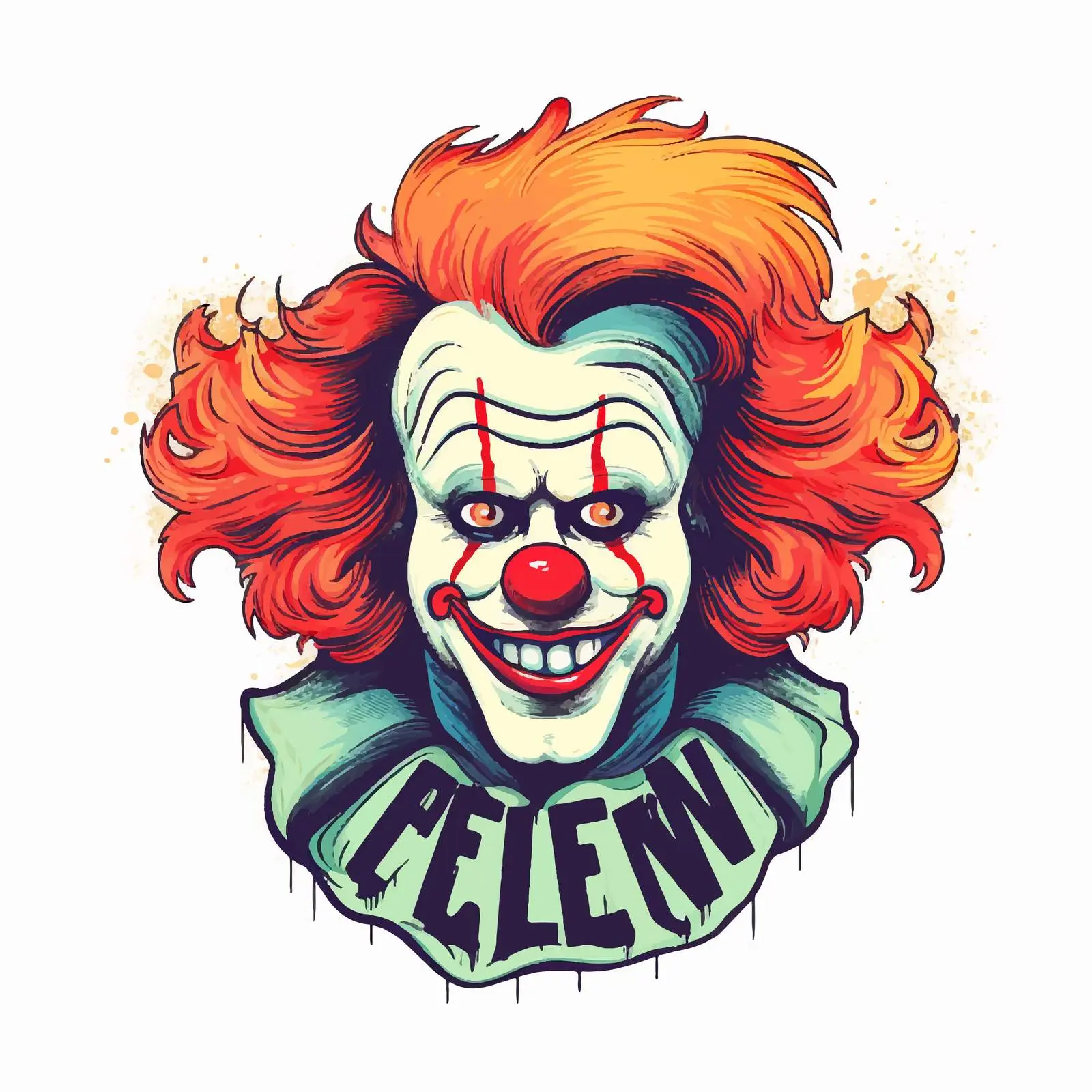 Creepy Clown Silhouette Poster Illustration — free download from Dotvec