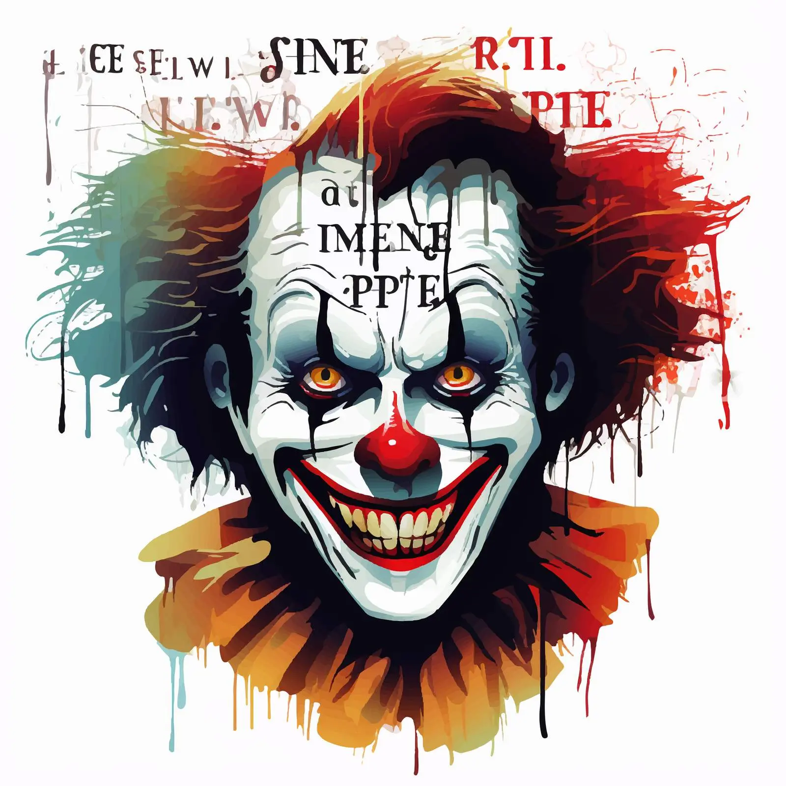 Creepy Clown Silhouette Vector Illustration — free download from Dotvec