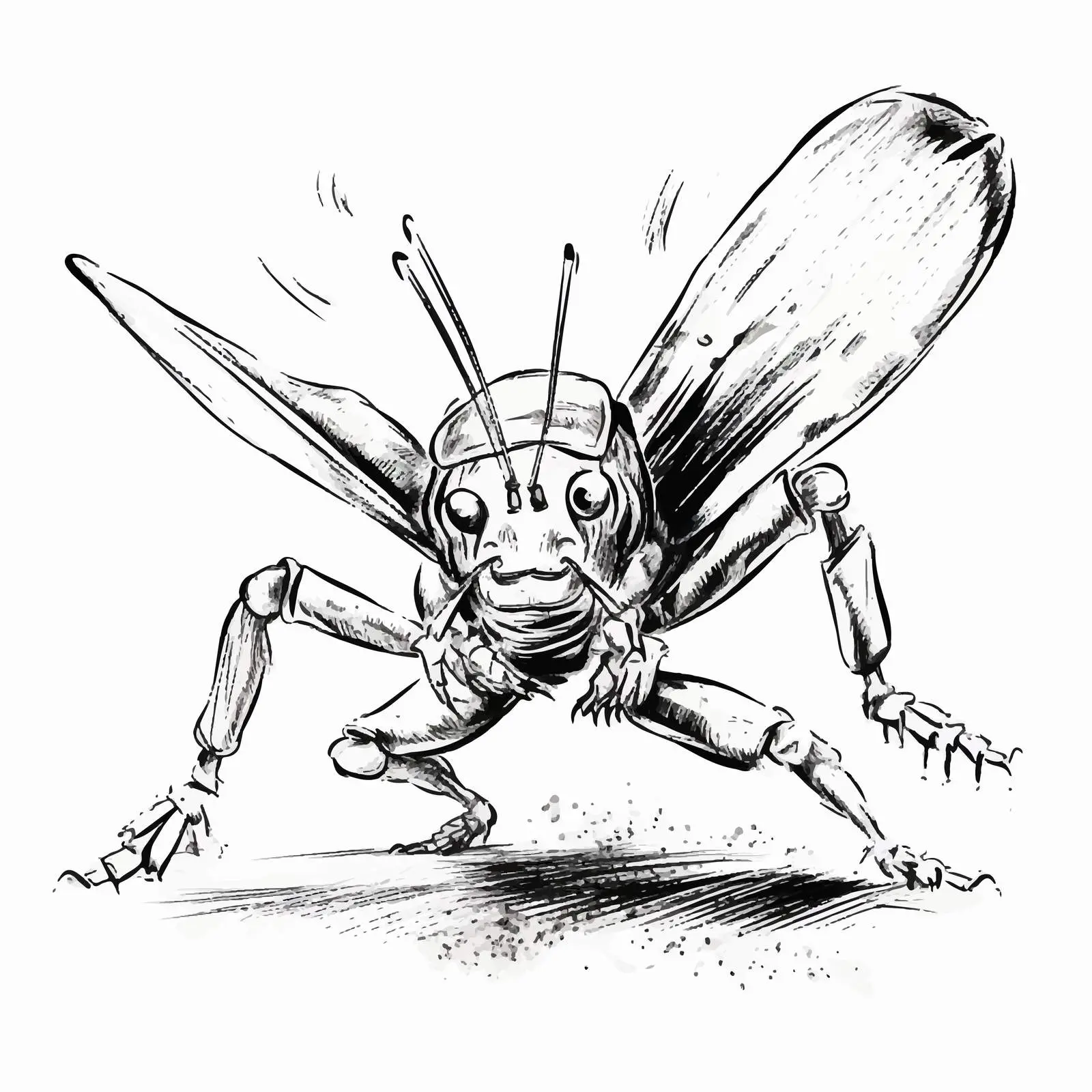 Illustration of Cricket Sketch Vector on White Background – free sport equipment image from Dotvec