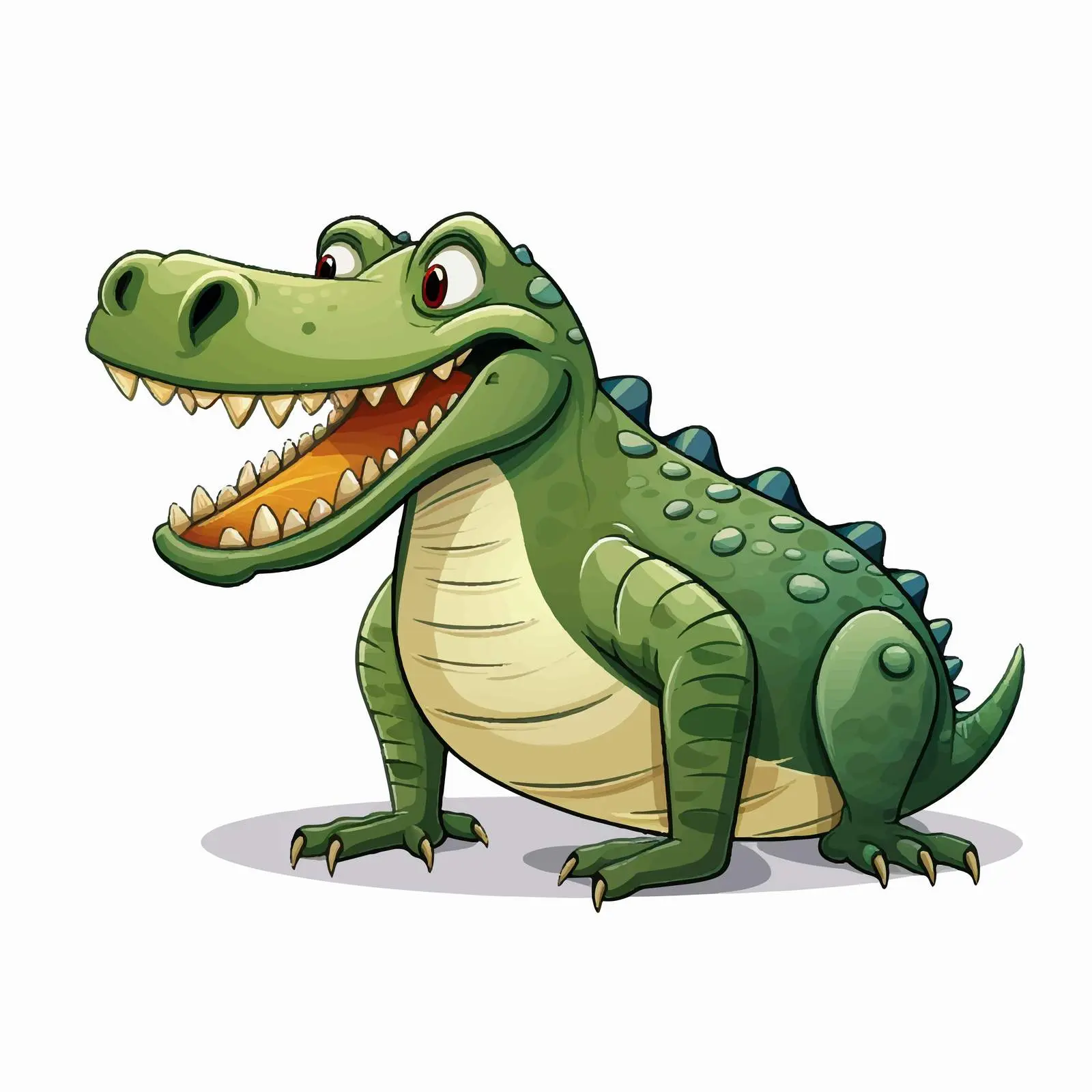 Cartoon Vector Illustration of a Crocodile — free download from Dotvec