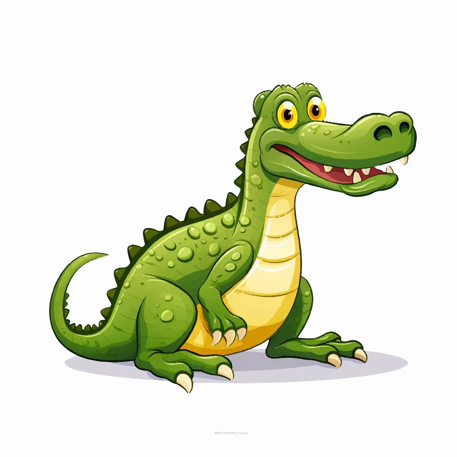 Cute Cartoon Crocodile Vector Illustration — free download from Dotvec
