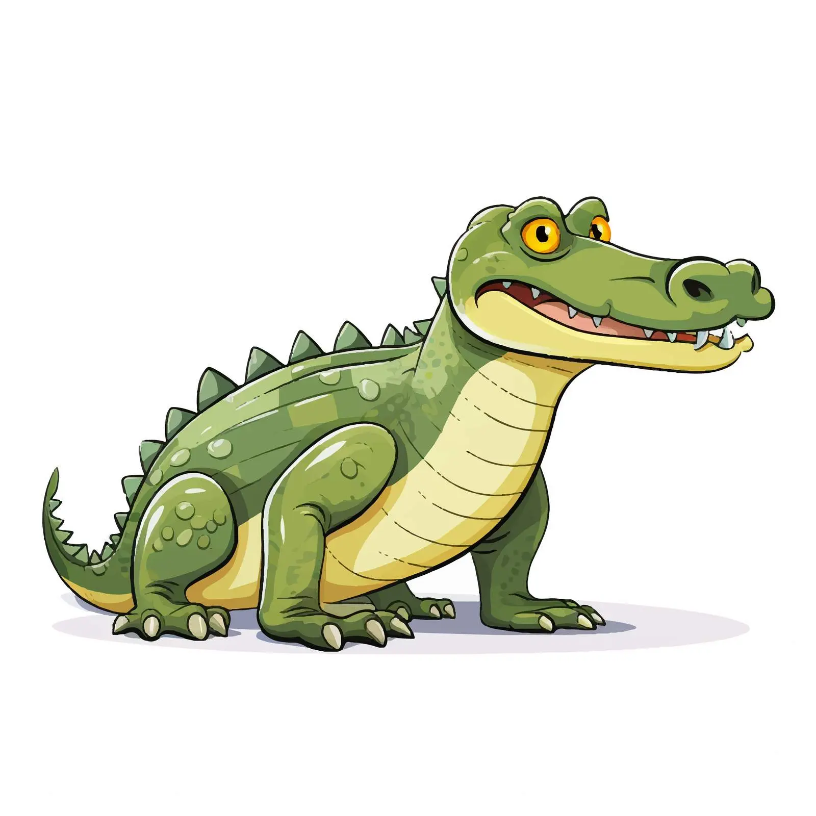 Cartoon Crocodile Vector Illustration — free download from Dotvec