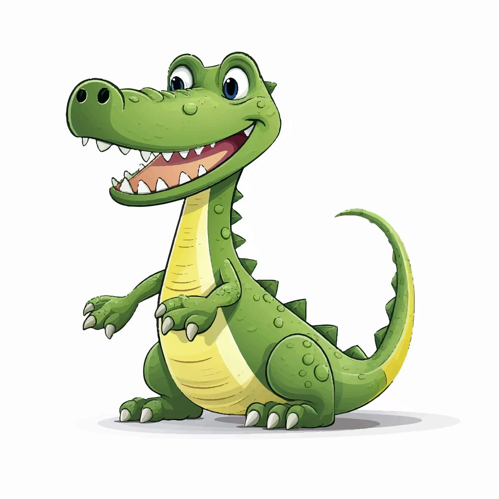 Cartoon Crocodile Vector Illustration — free download from Dotvec