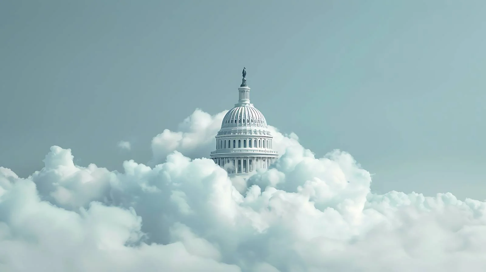 Magnificent US Capitol Dome with Isolated Clouds — free download from Dotvec