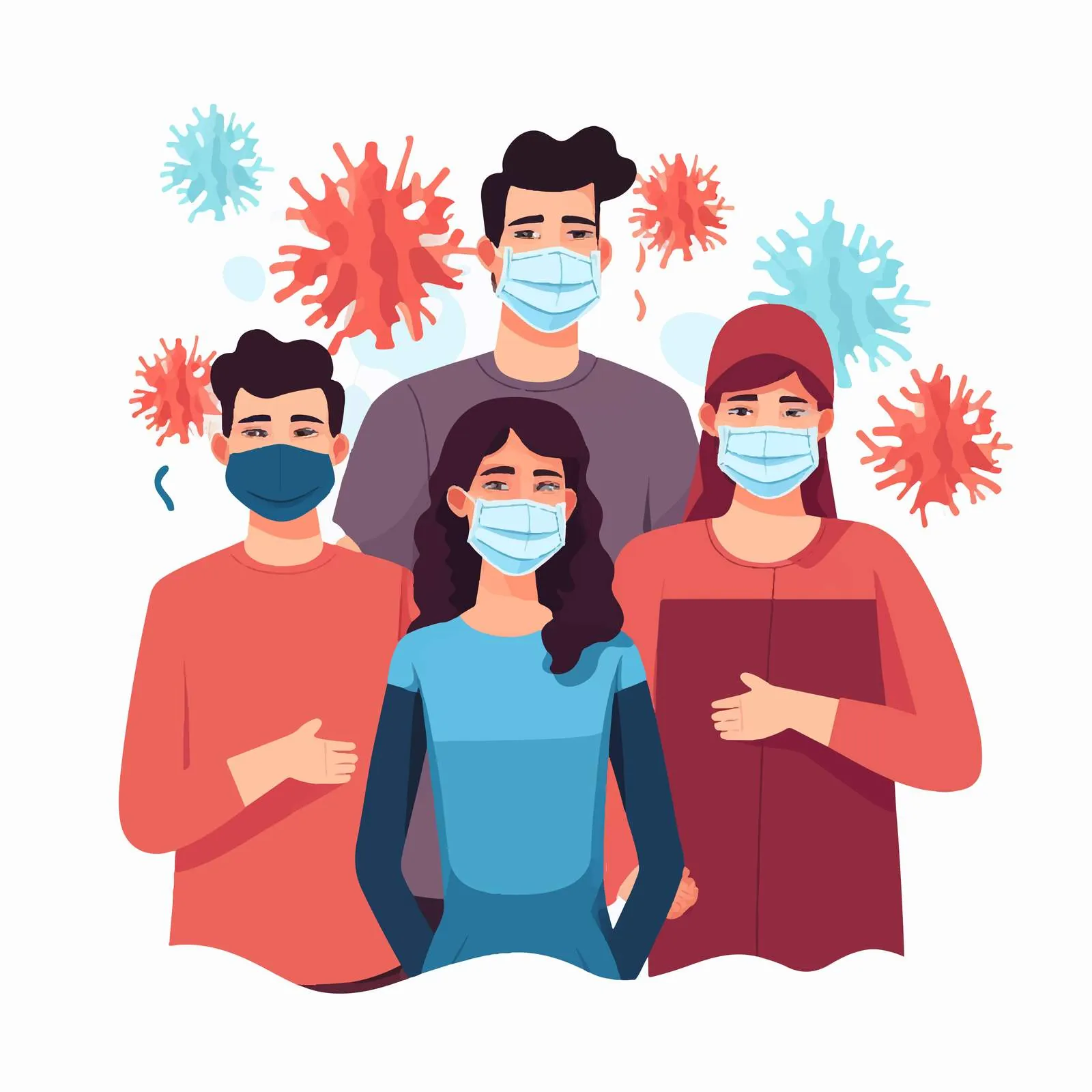 Diverse Crowd Wearing Face Masks for Safety — free download from Dotvec