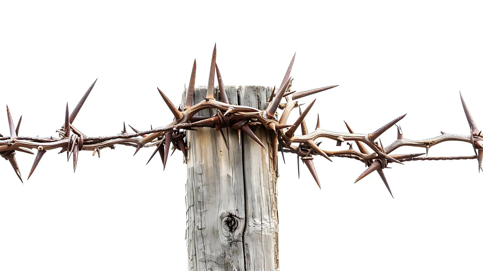 Thorned Crown Resting on Texas Fencing — free download from Dotvec