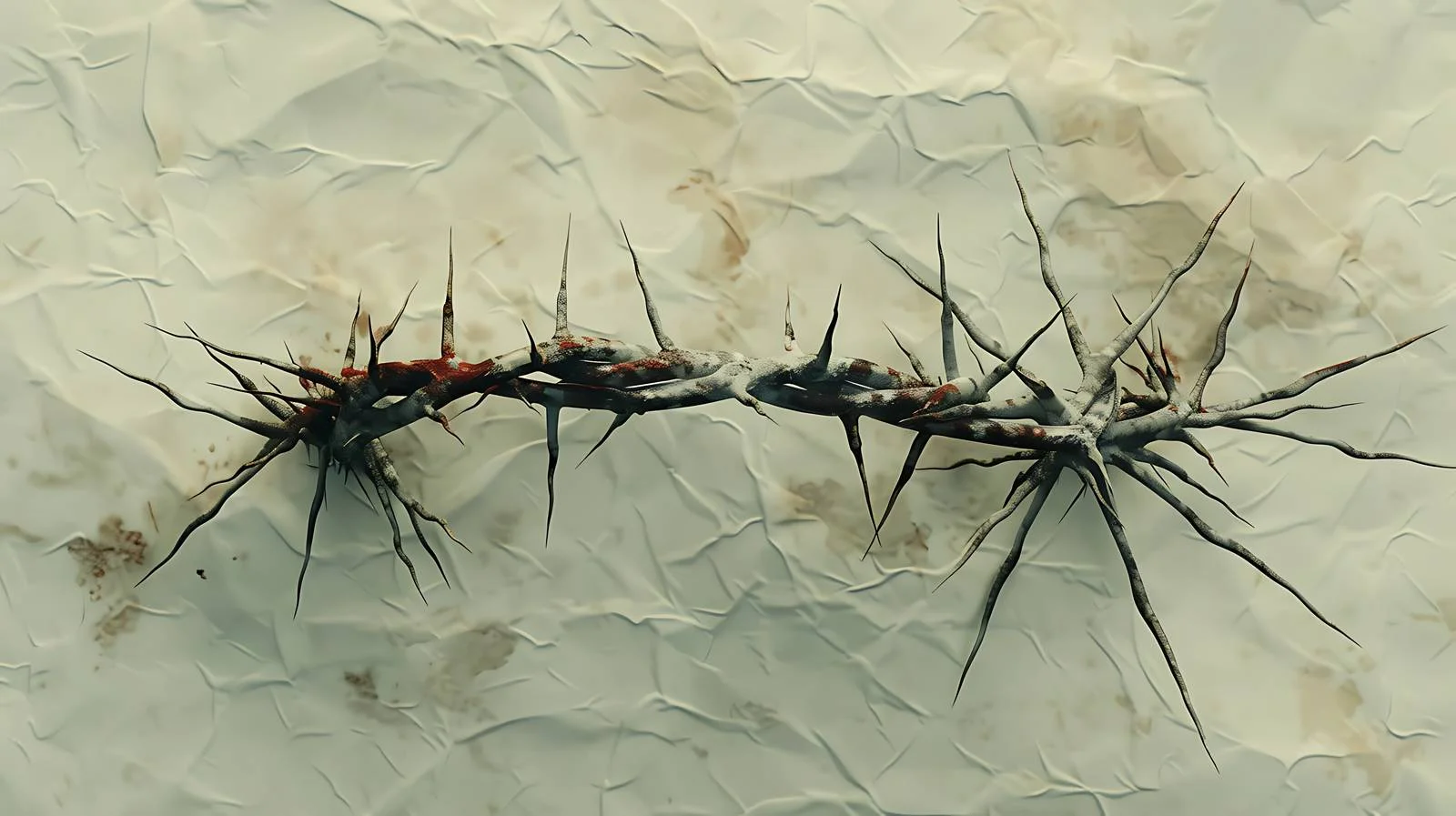 Elegant Crown of Thorns on Textured Paper — free download from Dotvec