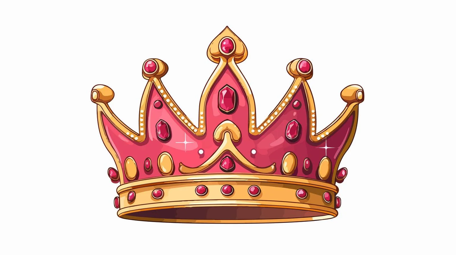 Stylized Cartoon Crown Vector Illustration — free download from Dotvec