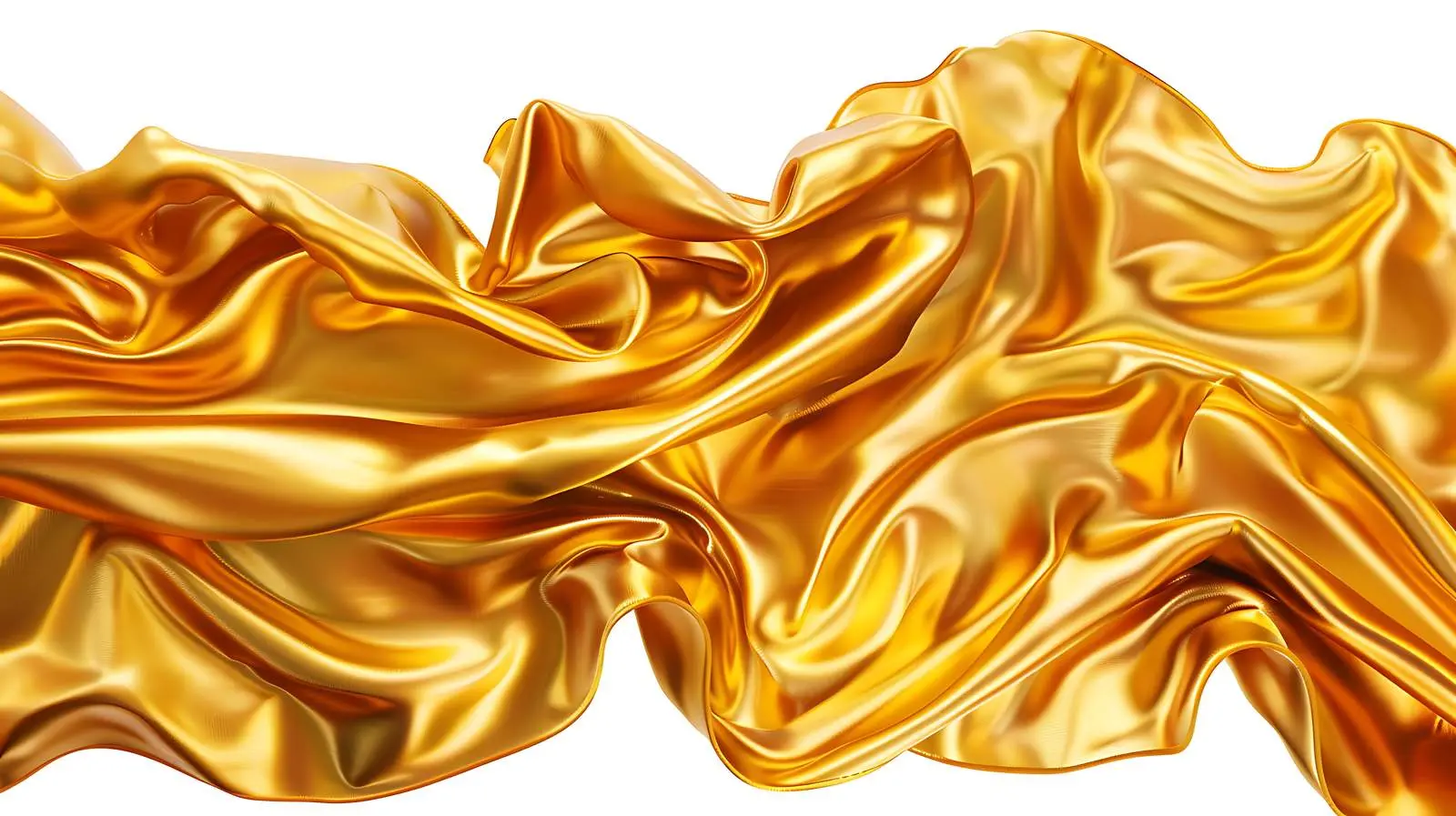 Crumpled Golden Glossy Silk Cloth Background — free download from Dotvec