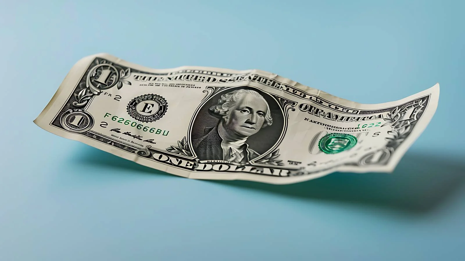 Crumpled Dollar Bill on Blue Background — free download from Dotvec