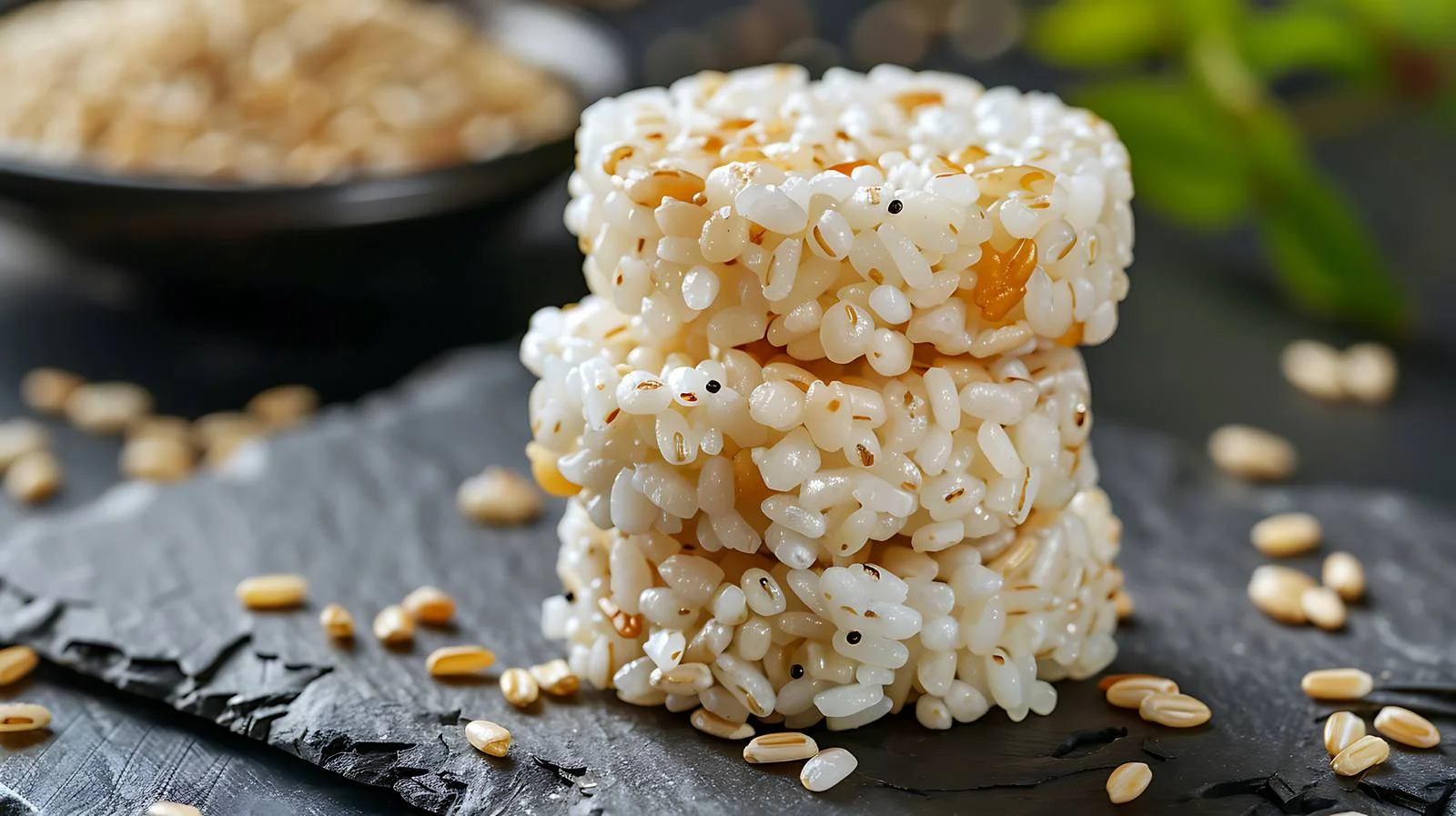 Nutritious Rice Cakes on Dark Background — free download from Dotvec