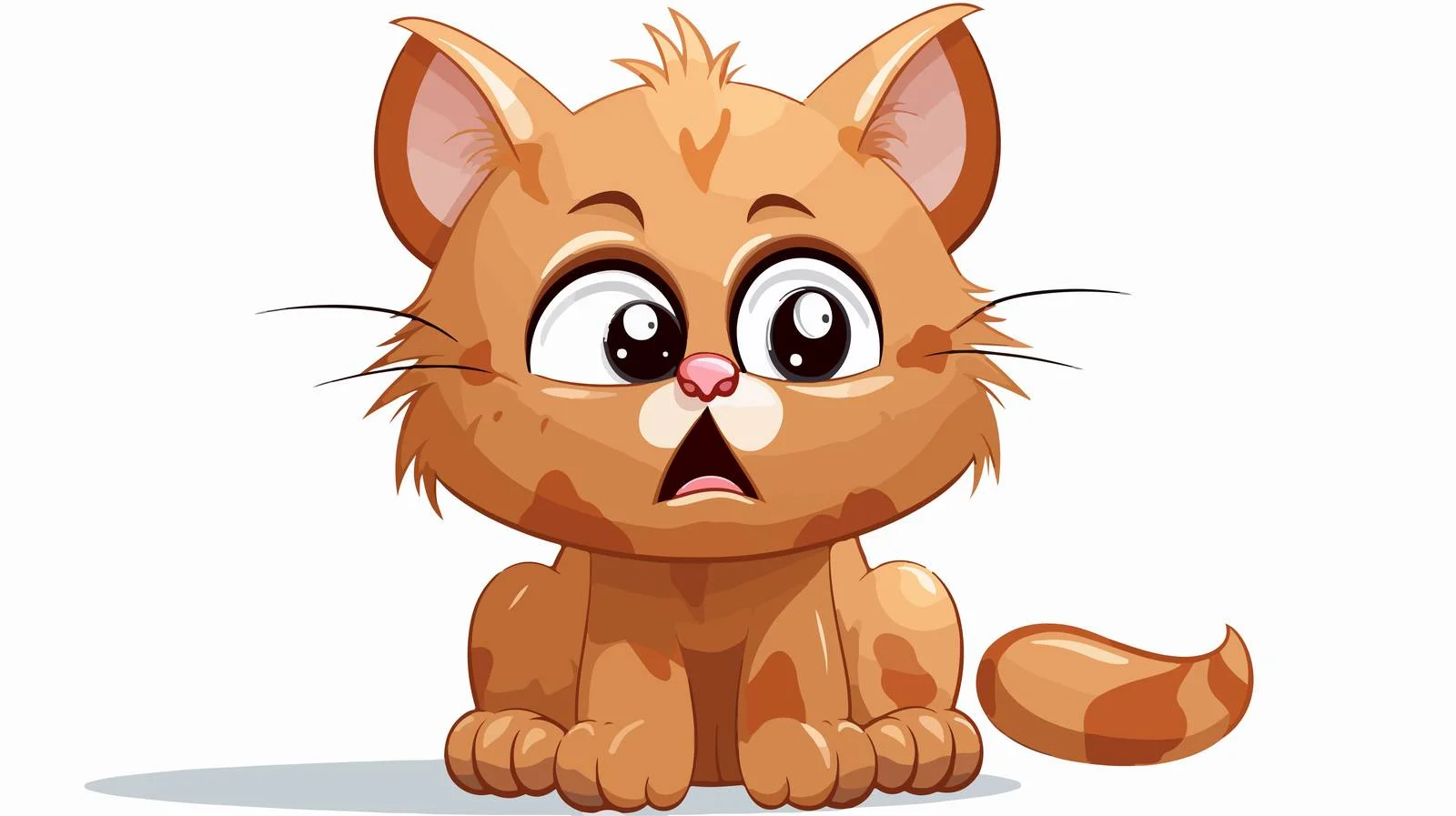 Sad Cartoon Cat Vector Illustration — free download from Dotvec