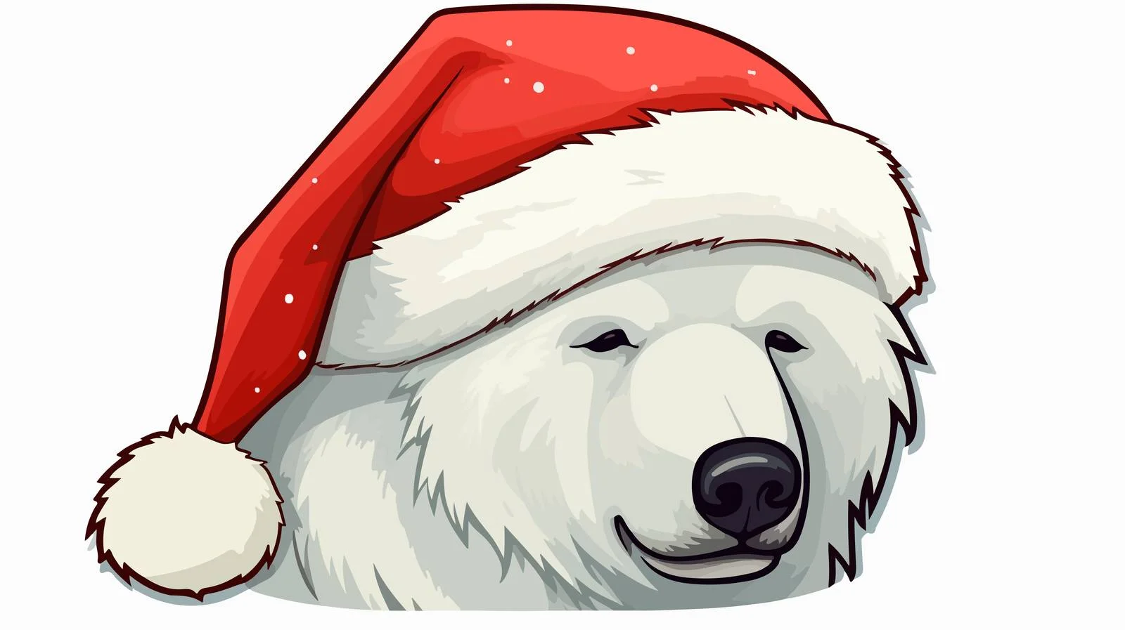 Emotive Polar Bear Cartoon Sticker — free download from Dotvec
