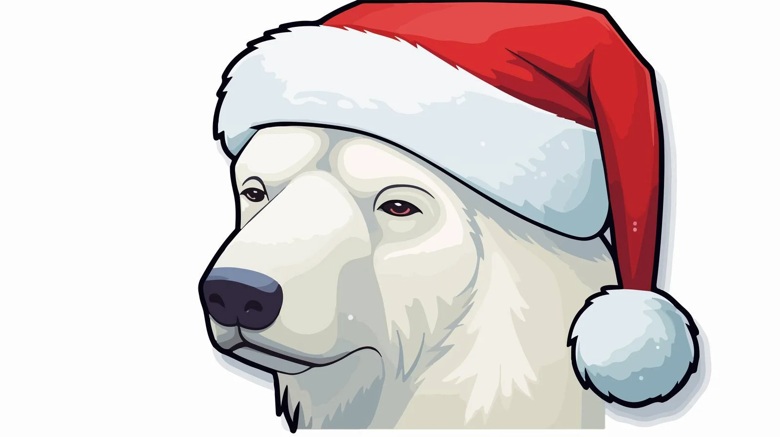 Sad Polar Bear Cartoon Sticker — free download from Dotvec