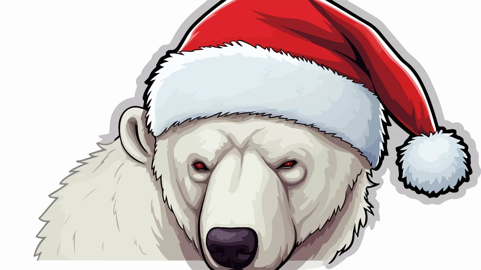 Polar Bear Cartoon Sticker — free download from Dotvec