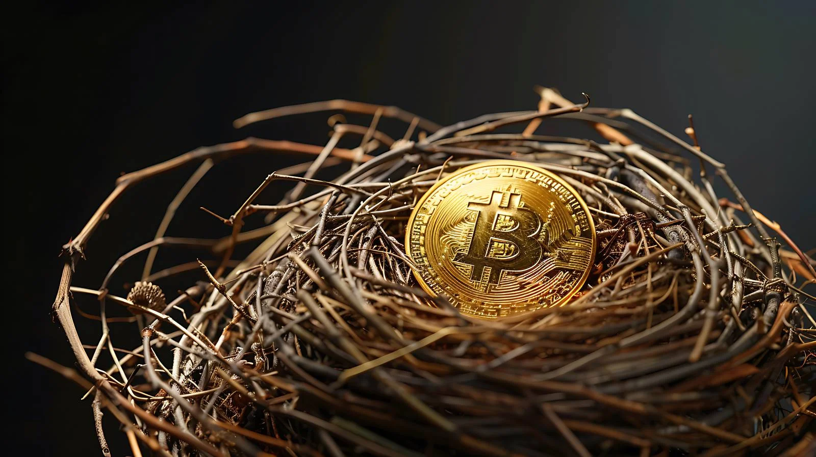 Bitcoin Nest Dark Background Image — free download from Dotvec