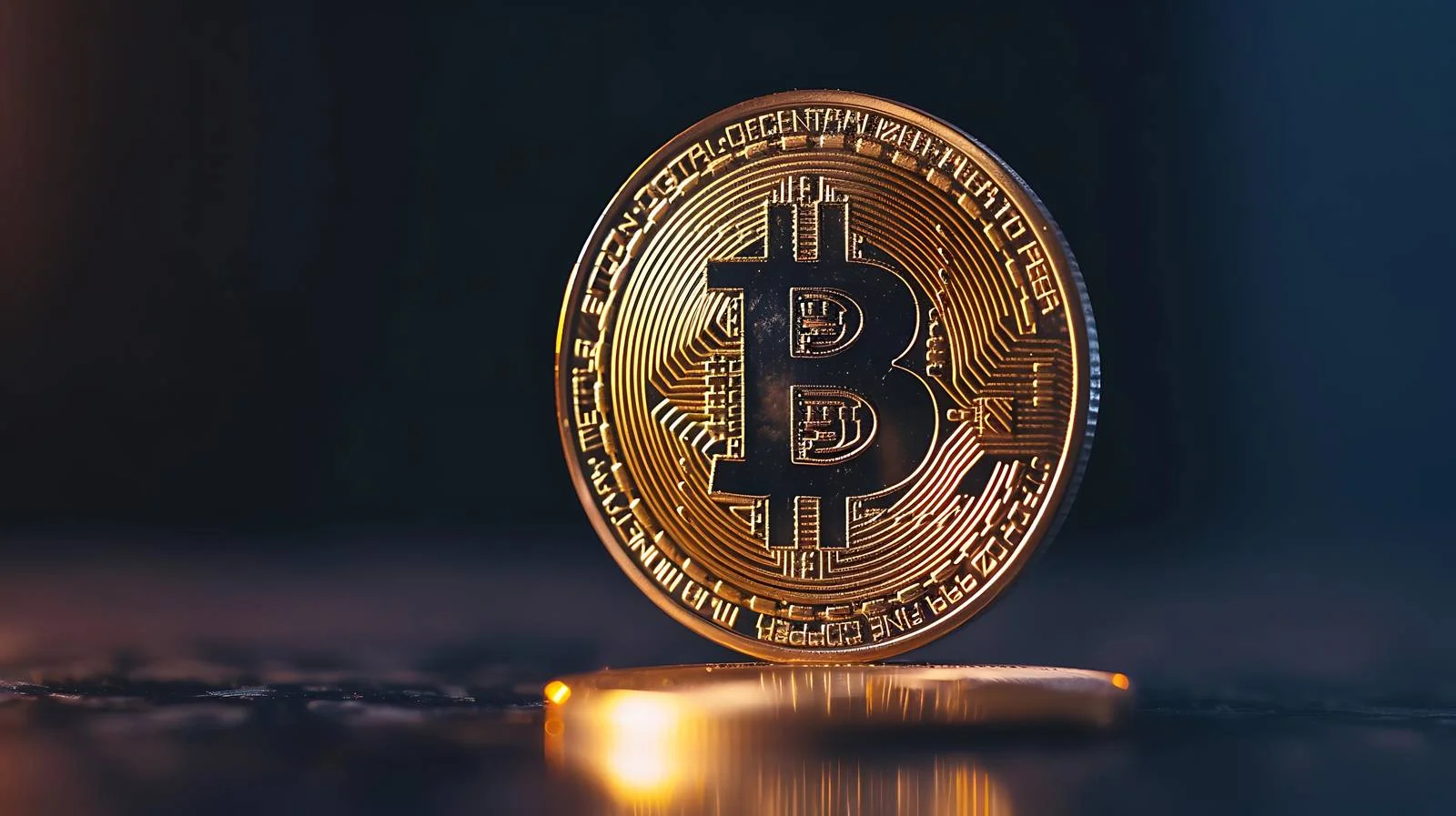 Bitcoin Future on Dark Background — free download from Dotvec