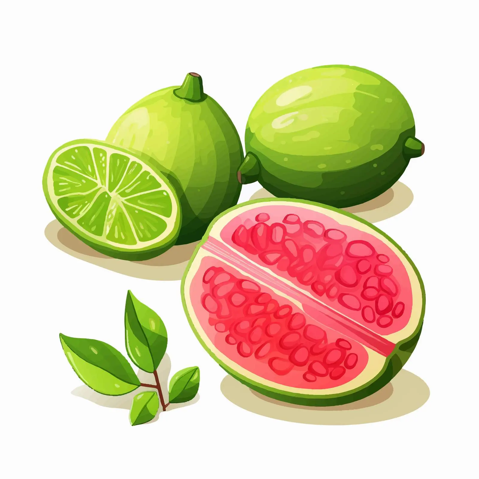 Crystal Guava Vector Illustration on White Background — free download from Dotvec