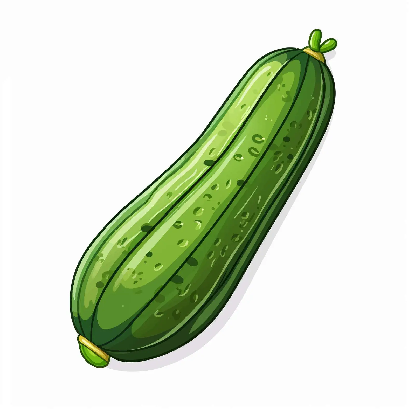 Cucumber Line Vector Illustration on White Background — free download from Dotvec