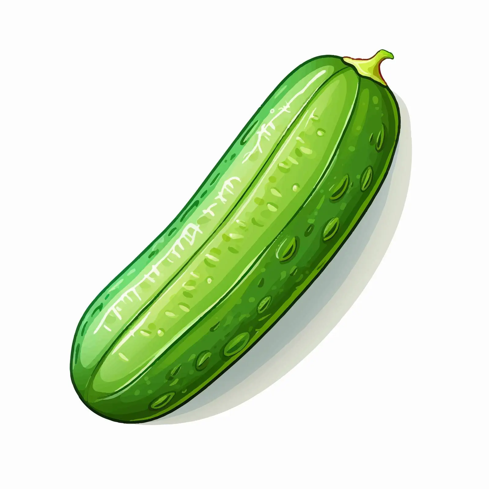 Cucumber Vector Illustration on White Background — free download from Dotvec