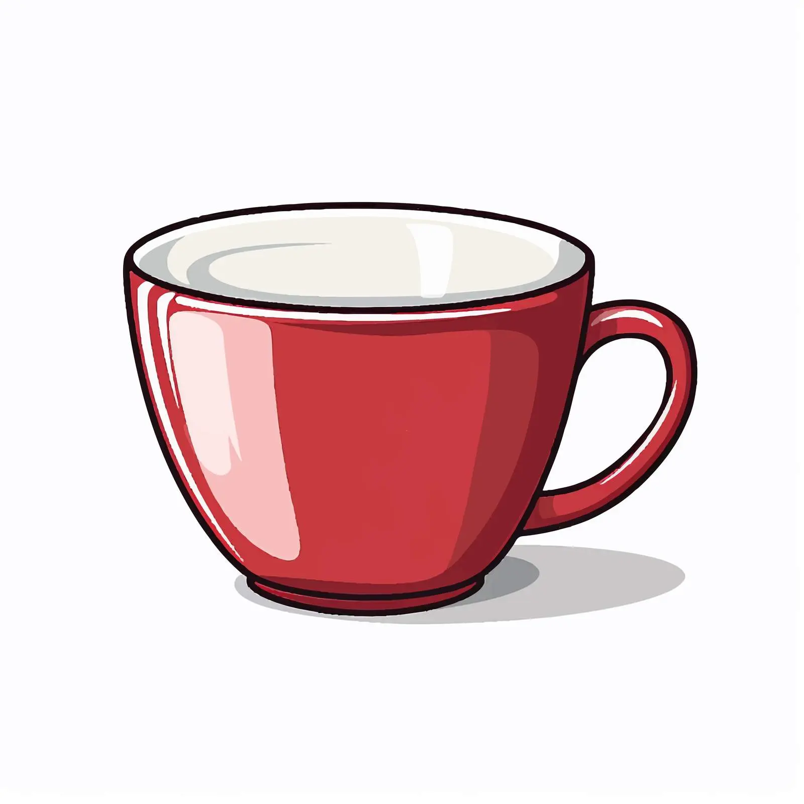 Cup Line Vector Illustration on White Background — free download from Dotvec