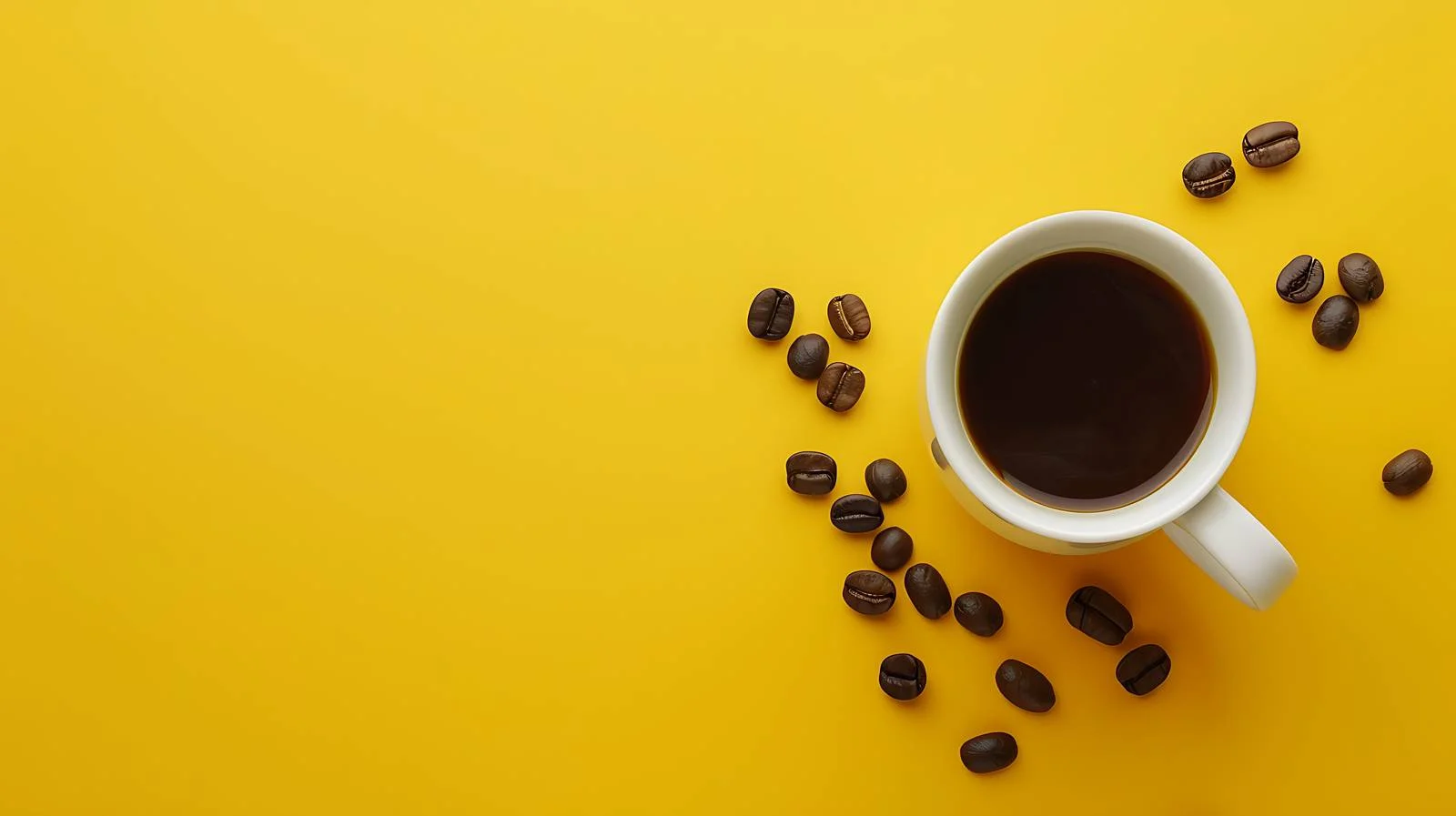 Coffee Cup on Yellow Background — free download from Dotvec