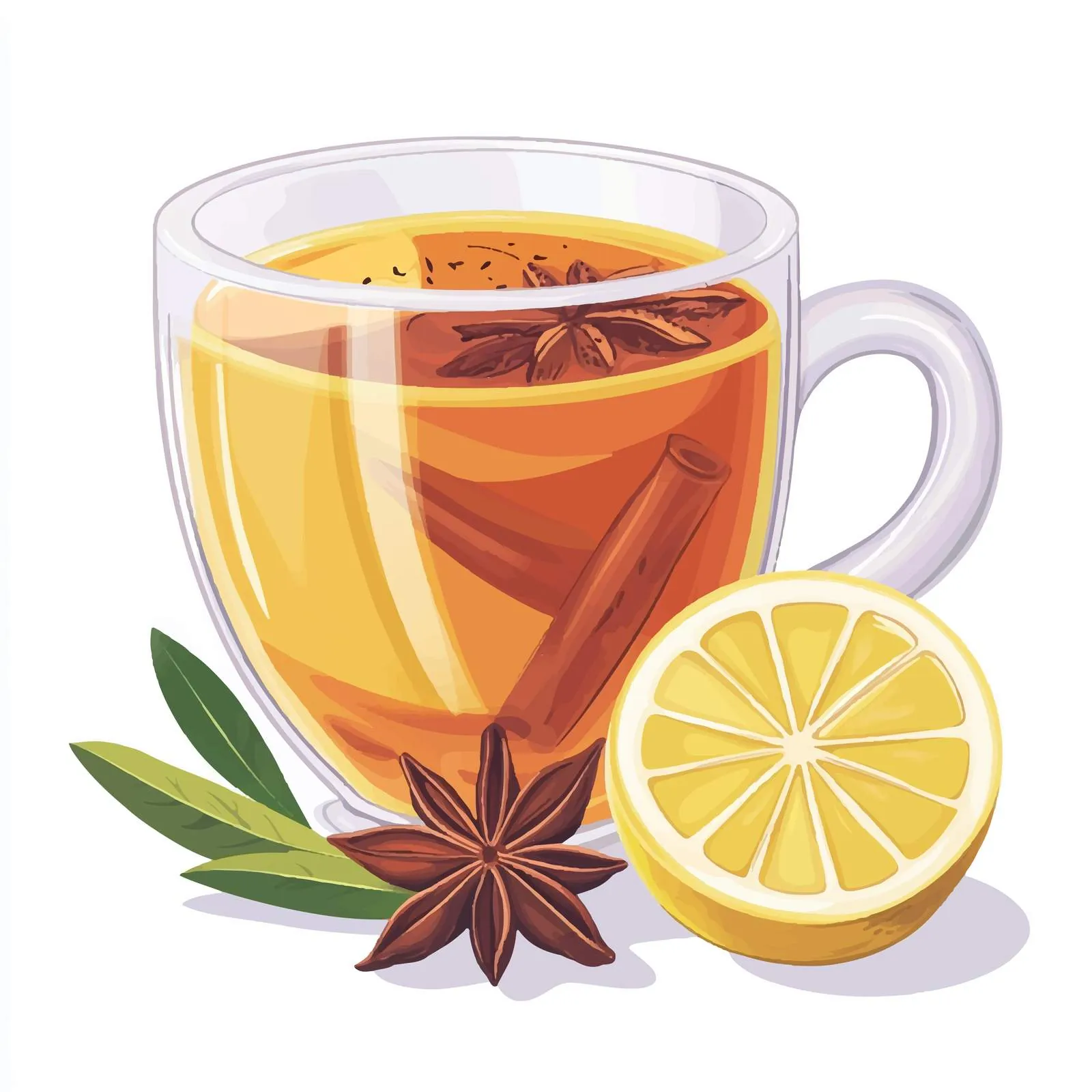 Hot Black Tea with Lemon and Spices — free download from Dotvec
