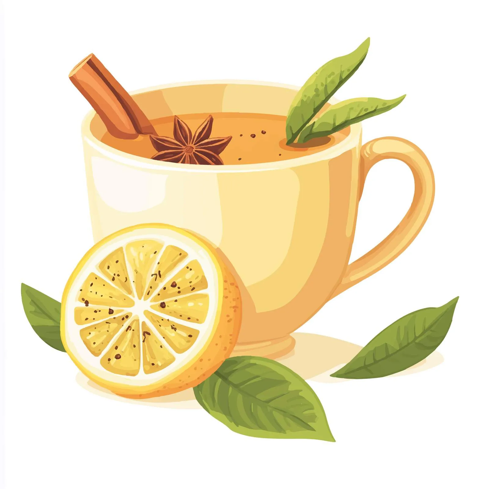 Hot Black Tea with Lemon and Spices — free download from Dotvec