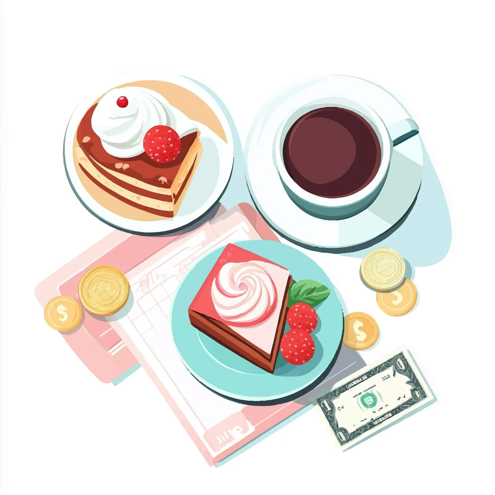 Tea Cake and Creamer on Plate — free download from Dotvec