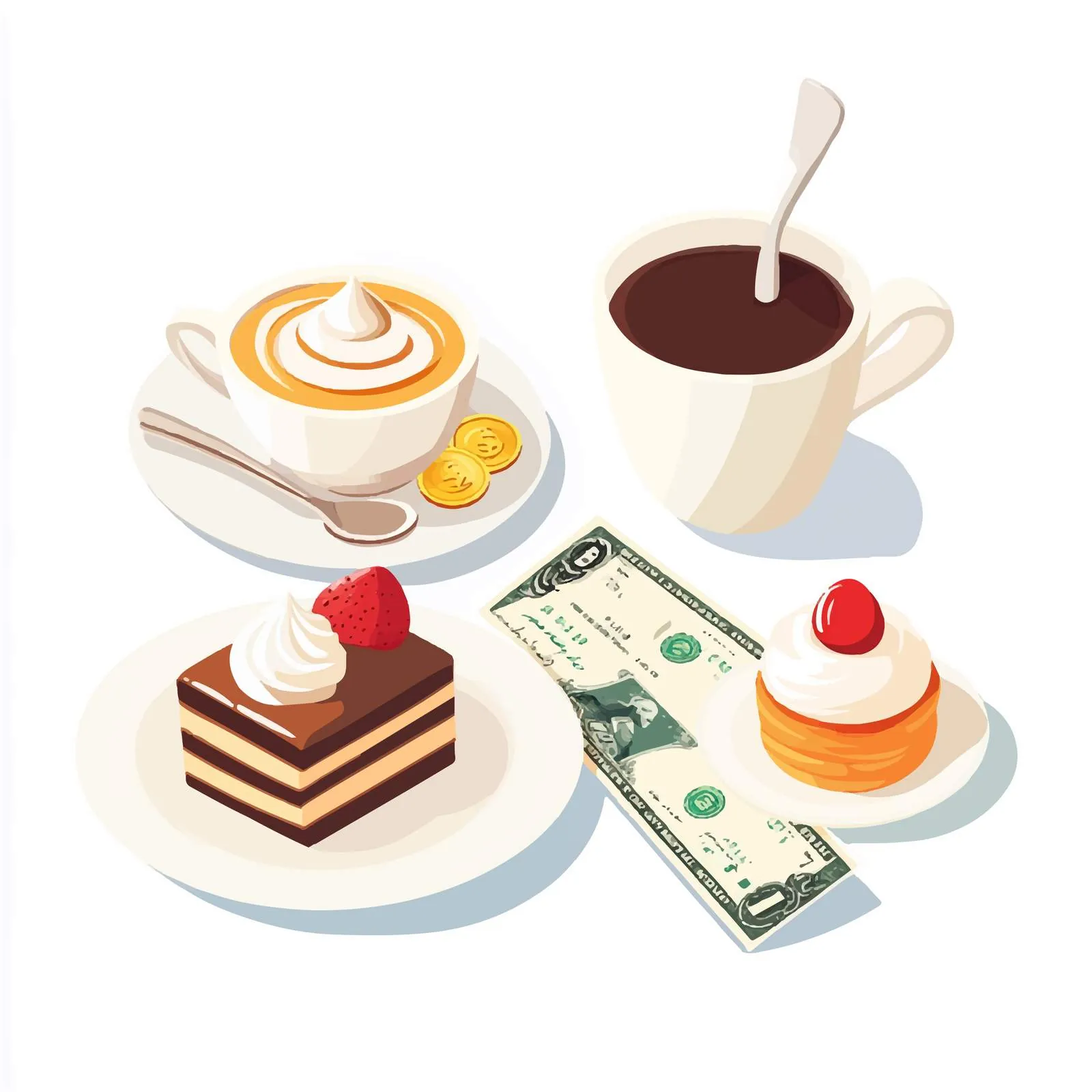 Tea Cake and Creamer on Plate — free download from Dotvec