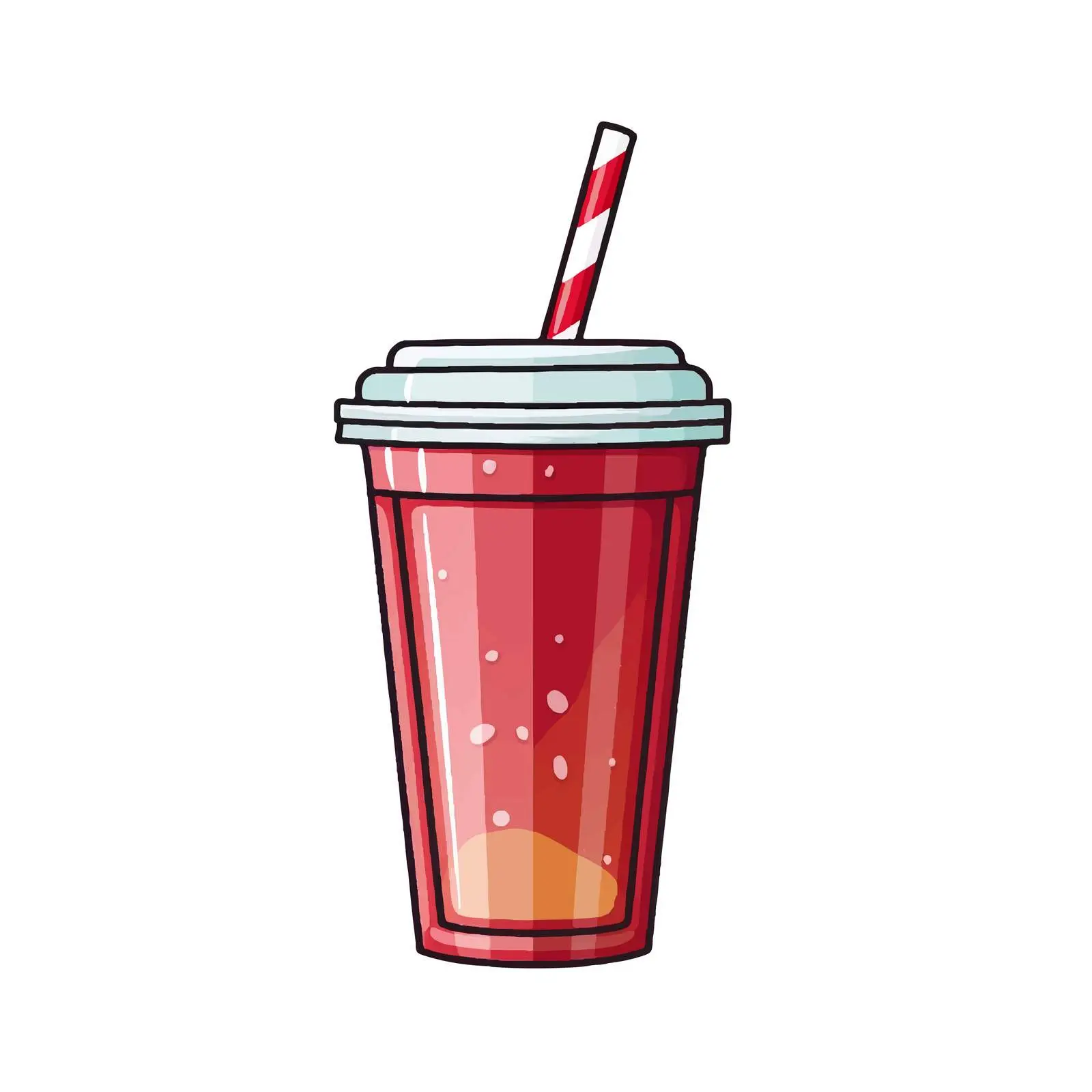 Plastic Straw Cup Vector Cartoon Illustration — free download from Dotvec