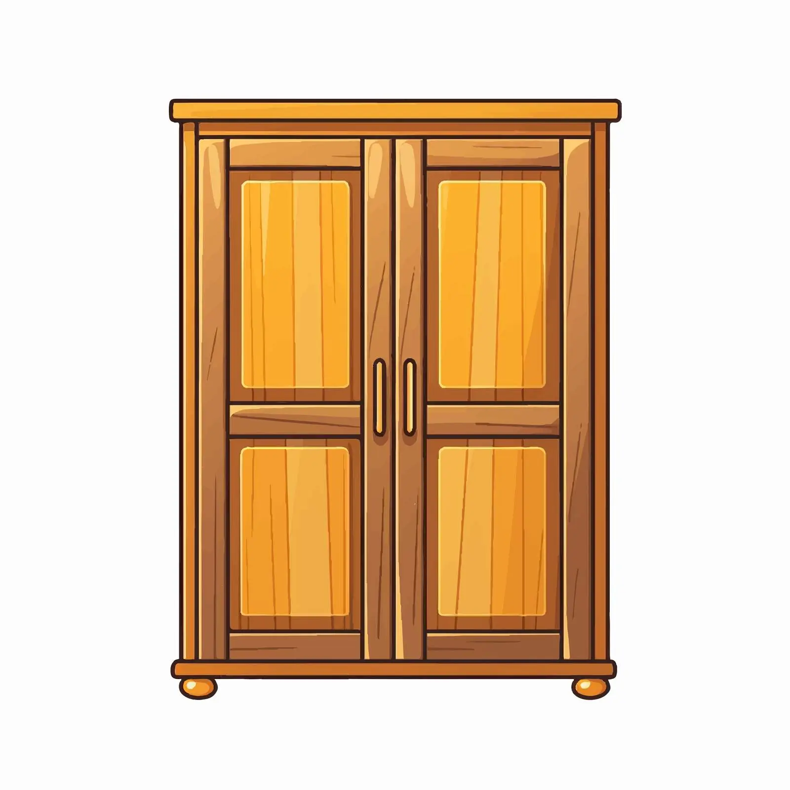 Cartoon Cupboard Line Vector Illustration — free download from Dotvec