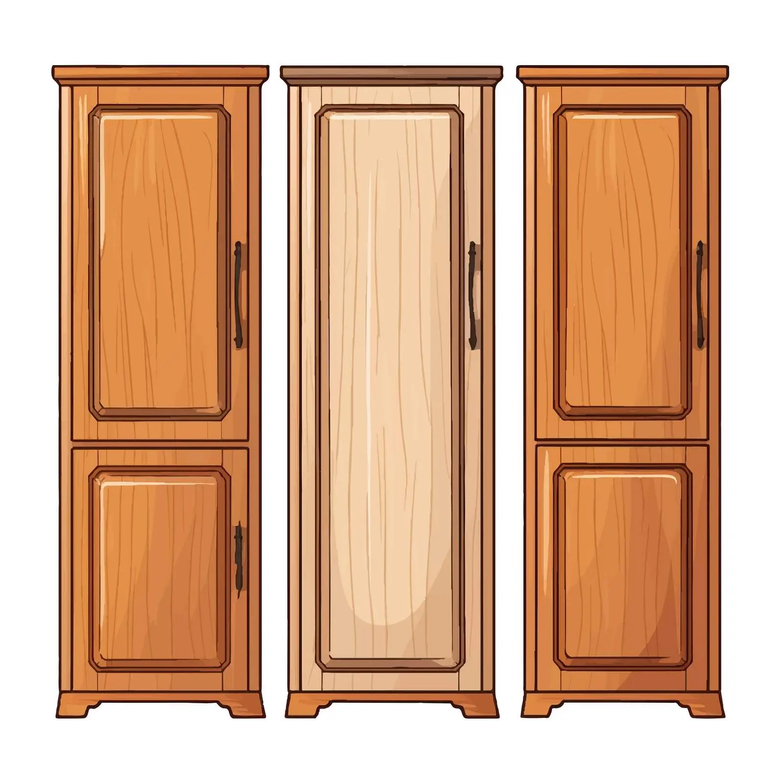 Cartoon Cupboard Line Vector Illustration — free download from Dotvec