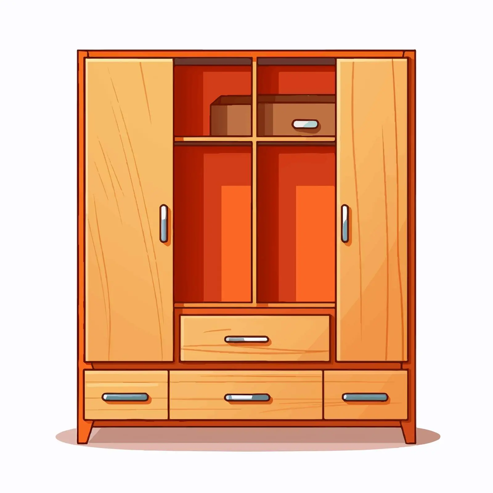Isolated Cupboard Line Vector Illustration — free download from Dotvec