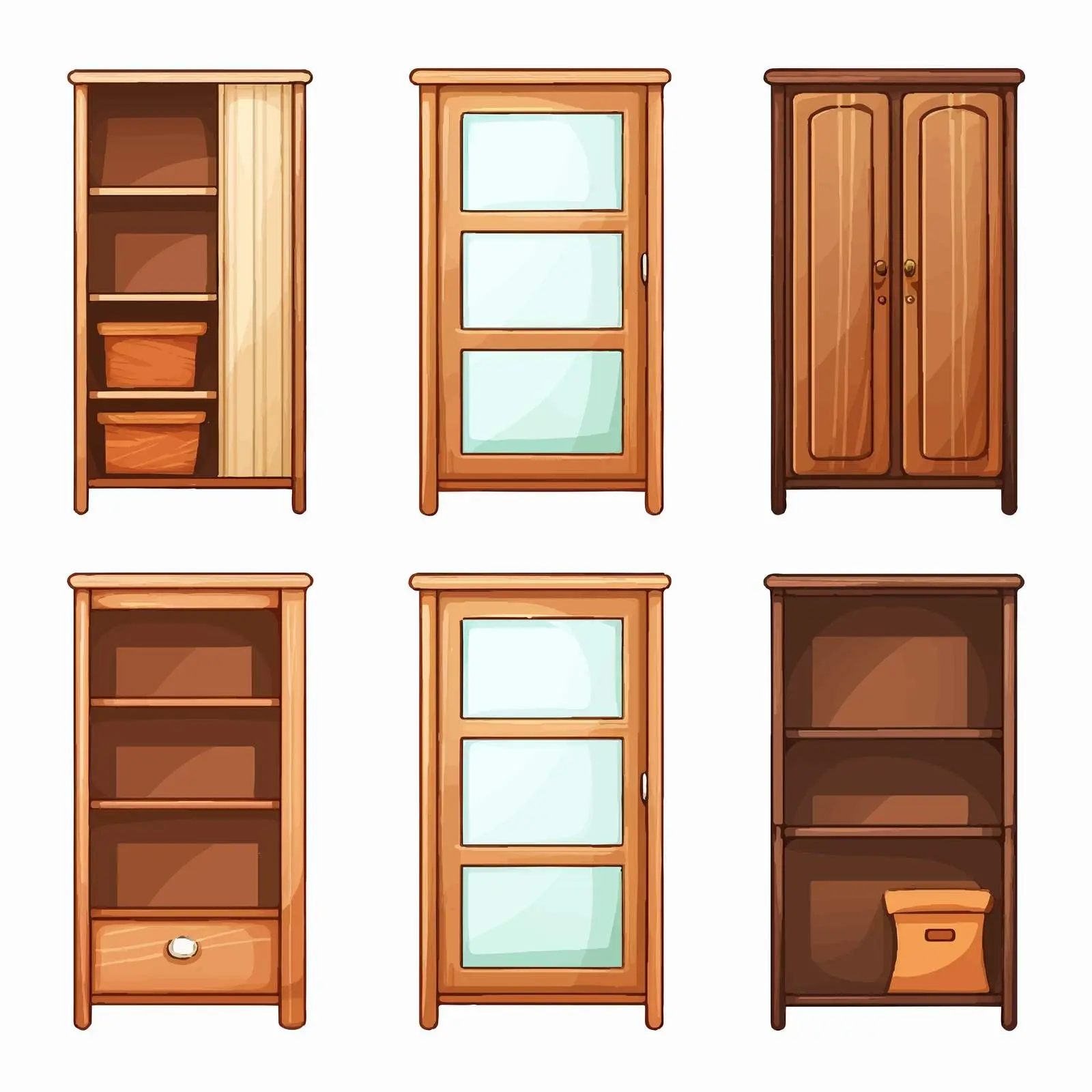 Isolated Vector Cupboard Illustration on White Background — free download from Dotvec