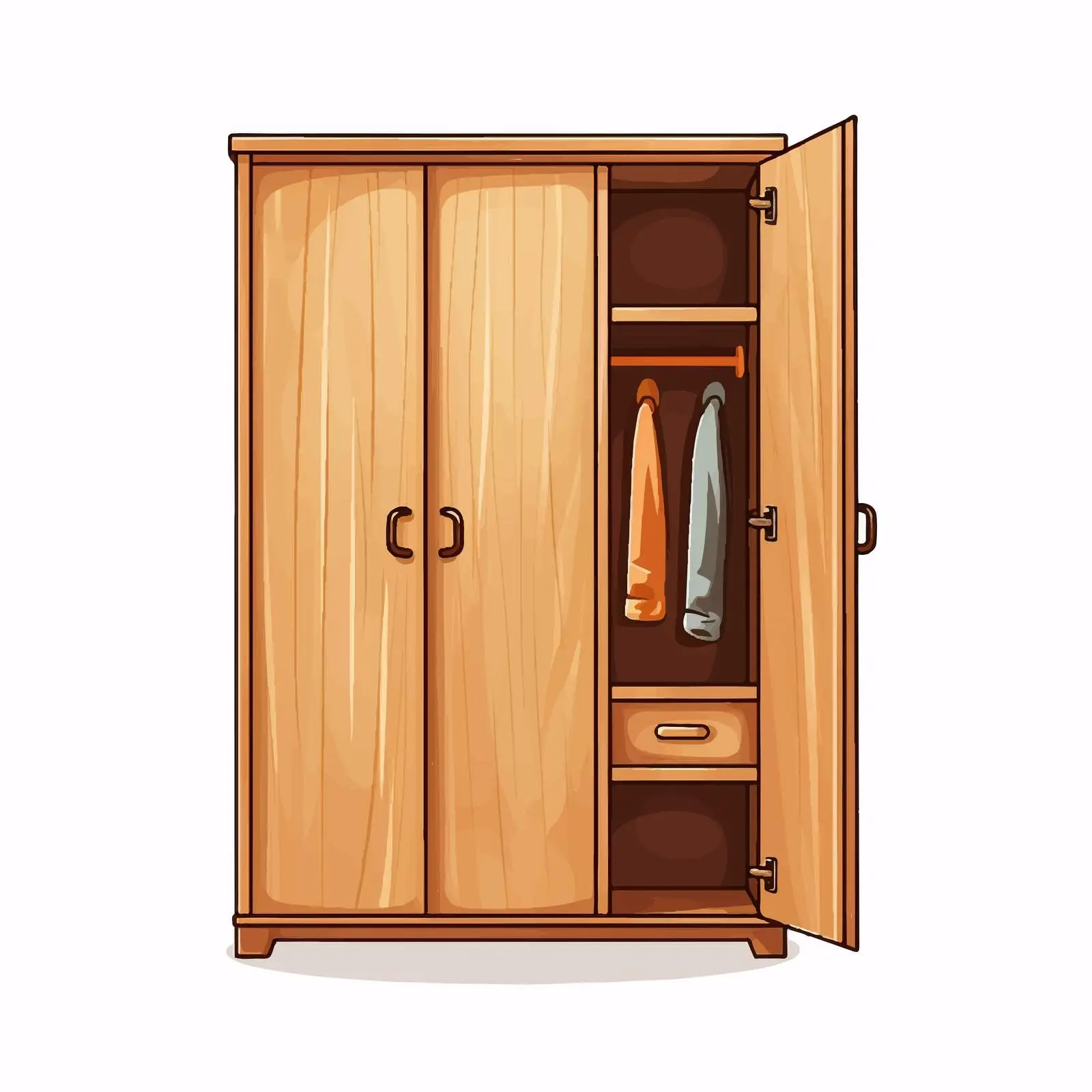 Isolated Cupboard Line Vector Illustration — free download from Dotvec