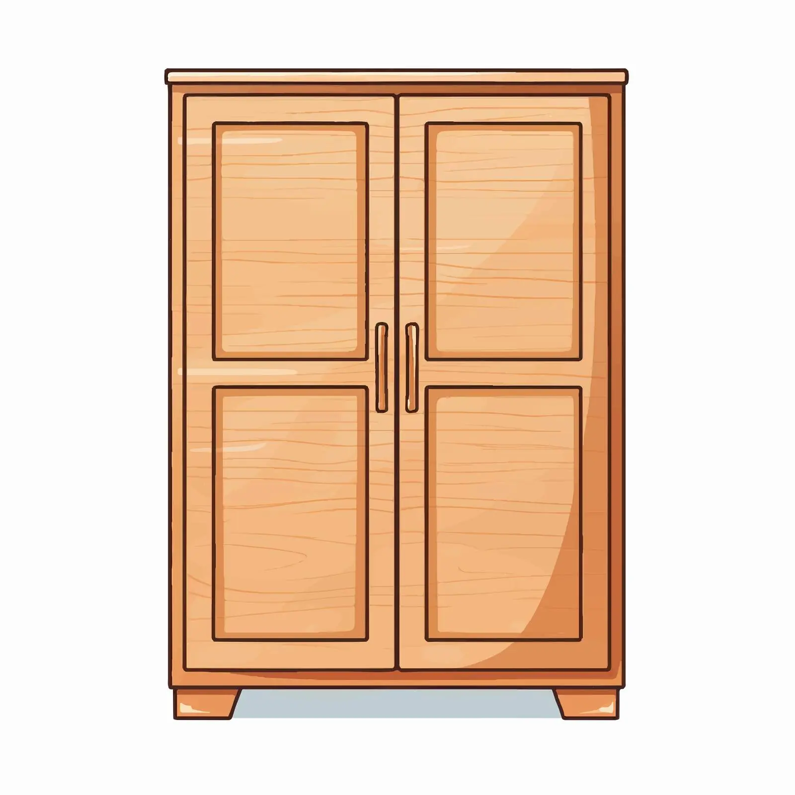Cupboard Line Vector Illustration on White Background — free download from Dotvec